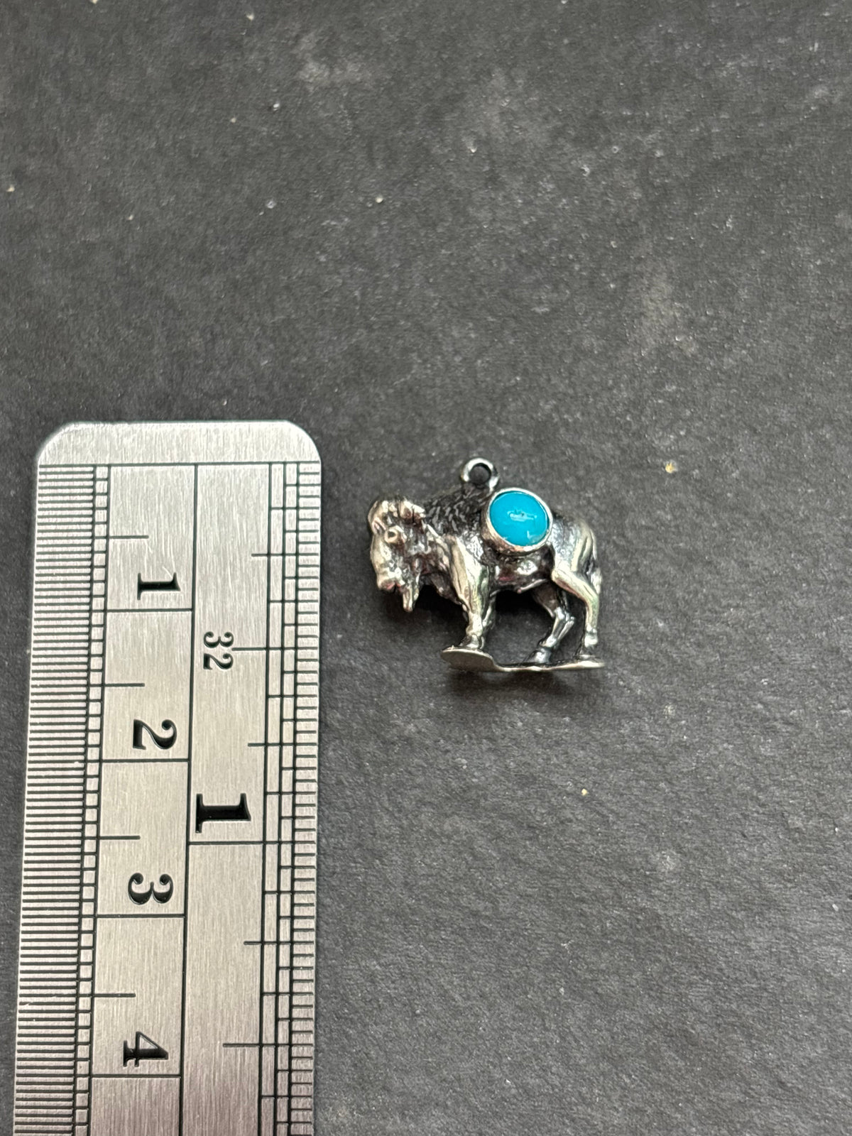 Kingman Turquoise Buffalo Charm