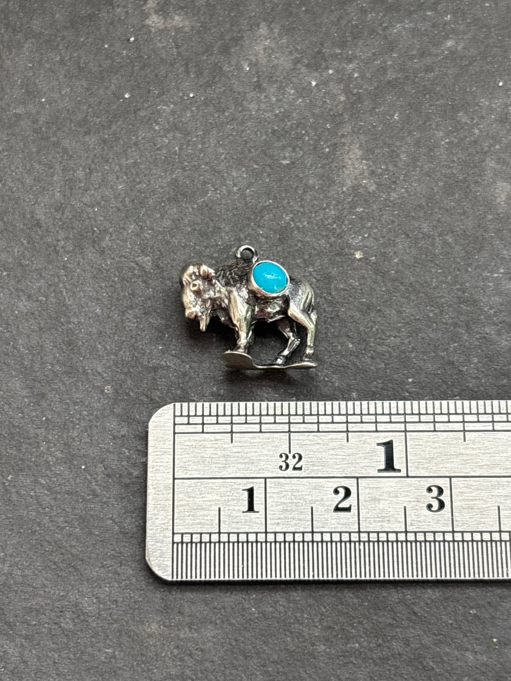 Kingman Turquoise Buffalo Charm