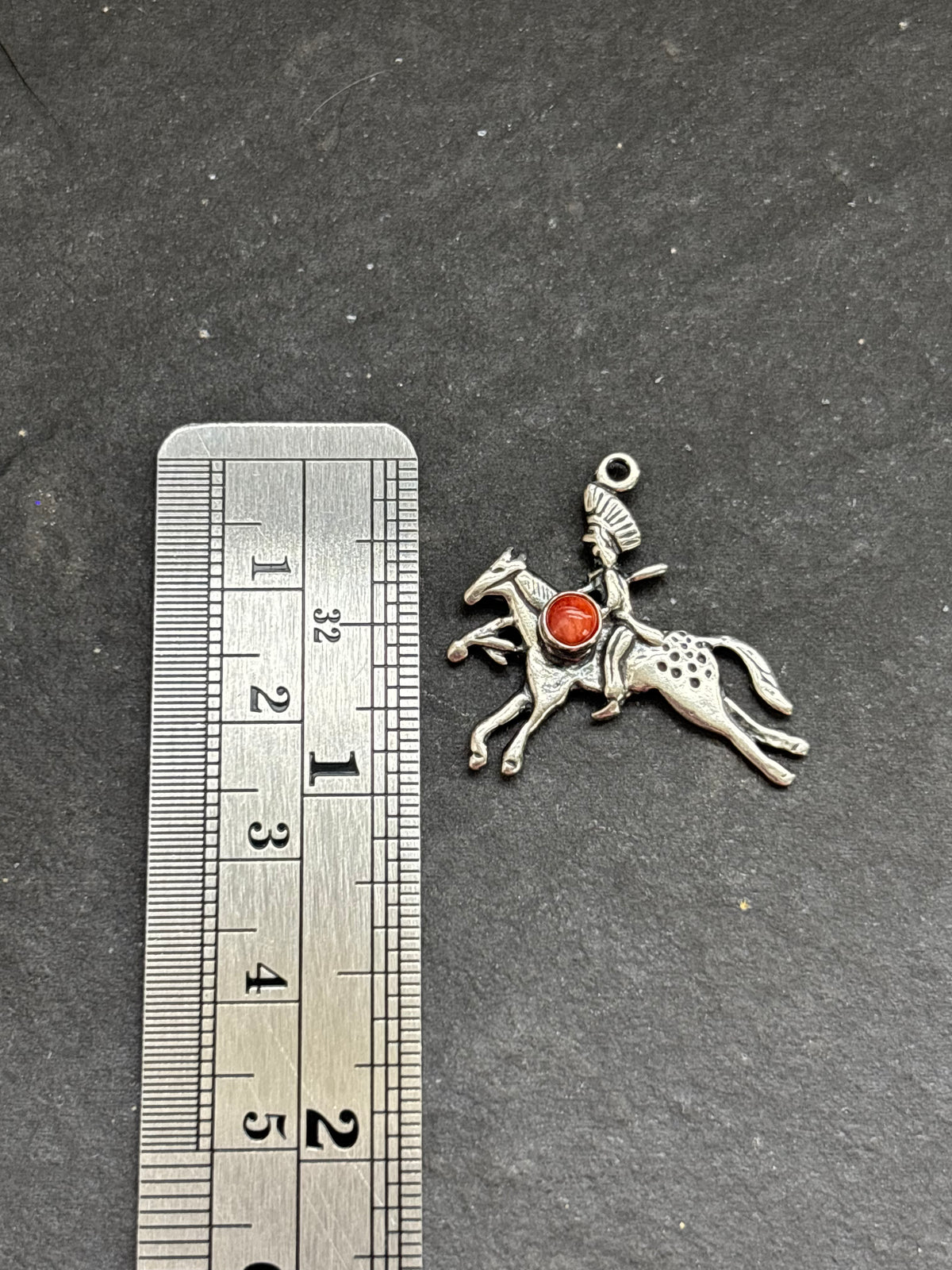 Red Spiny Oyster Storyteller War Chief Charm