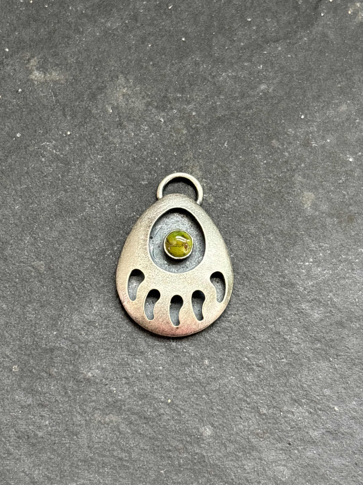 Sonoran Gold Turquoise Bear Track Charm