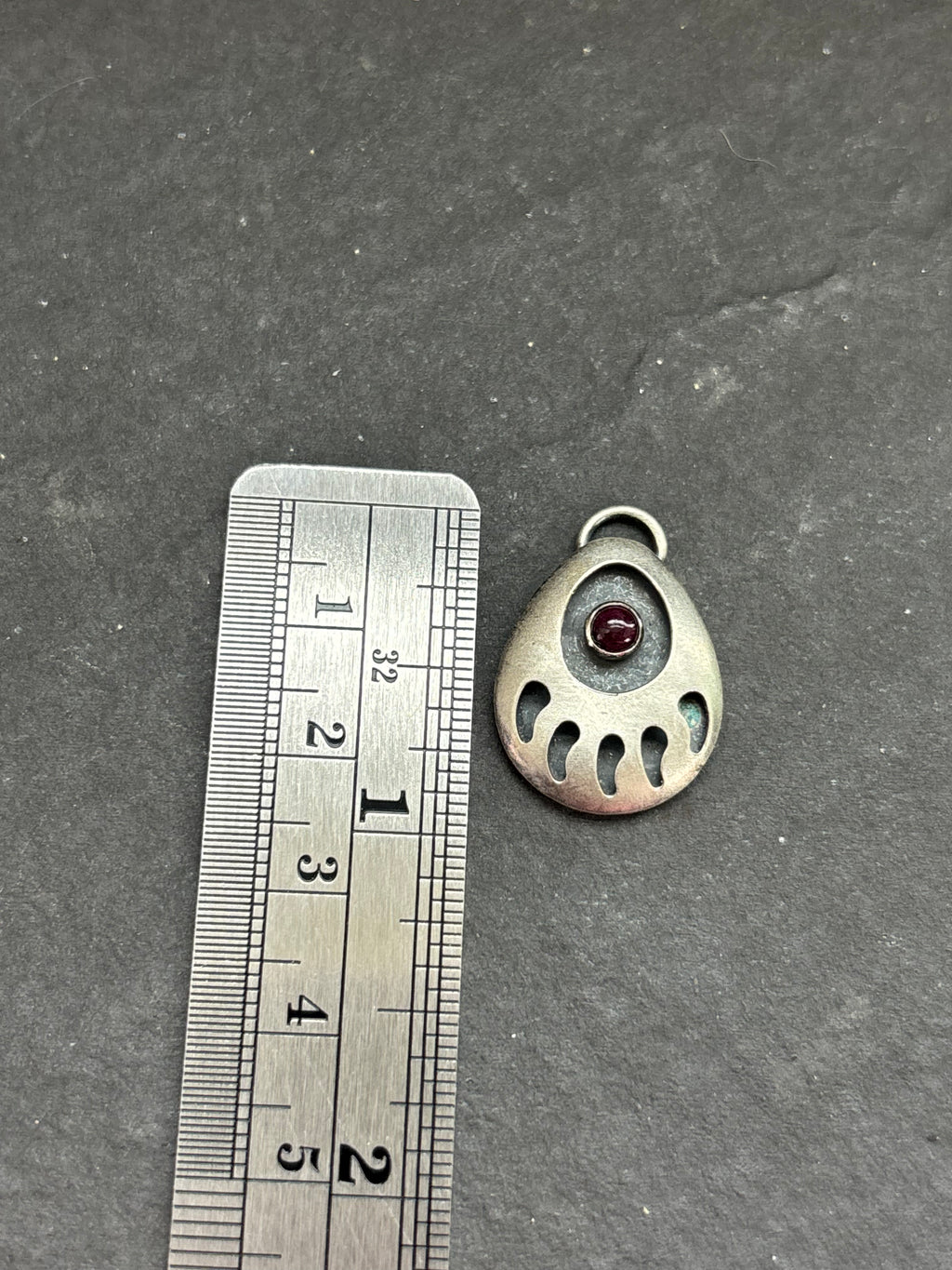 Purple Spiny Oyster Bear Track Charm