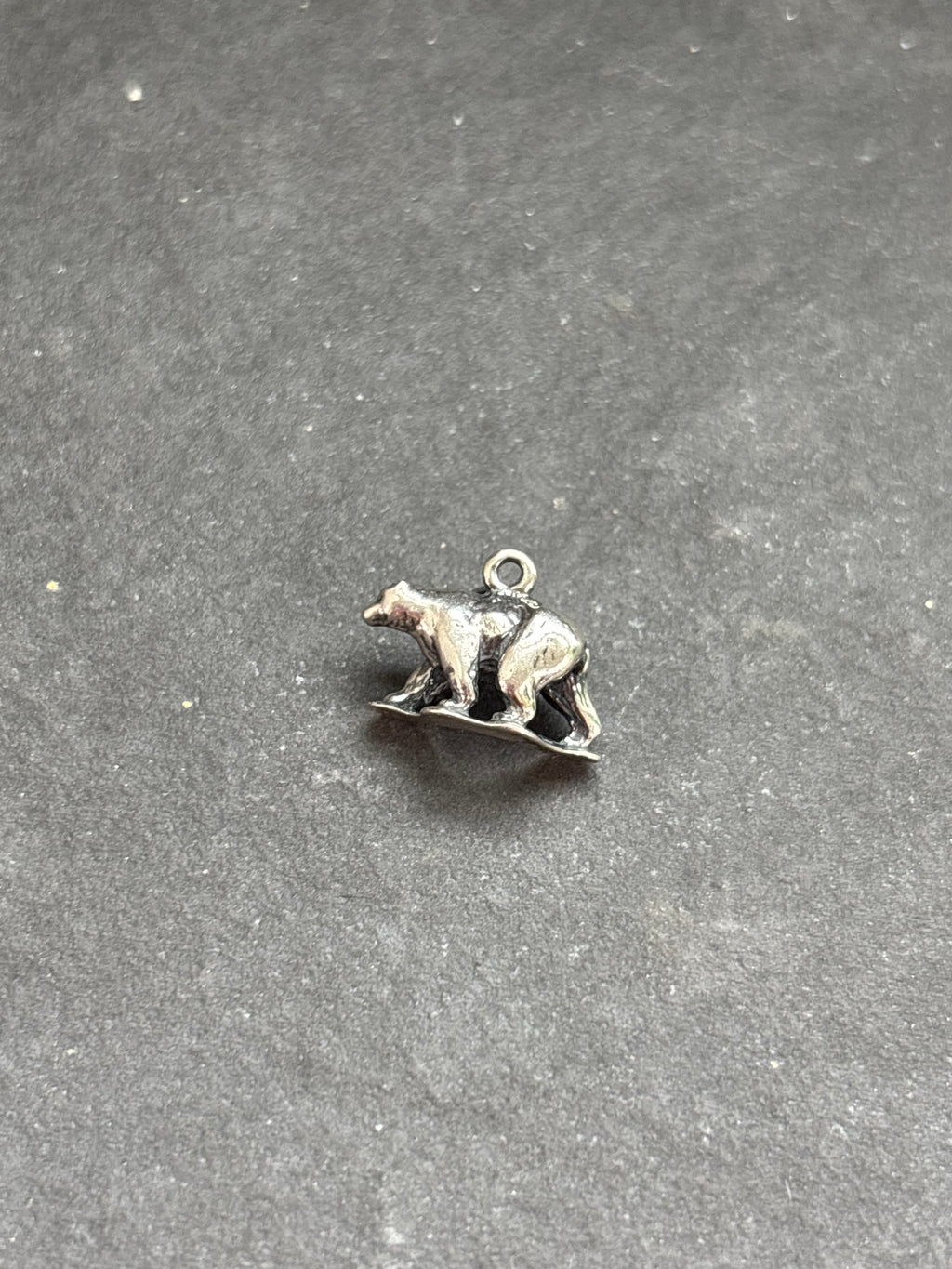 Kingman Turquoise Black Bear Charm