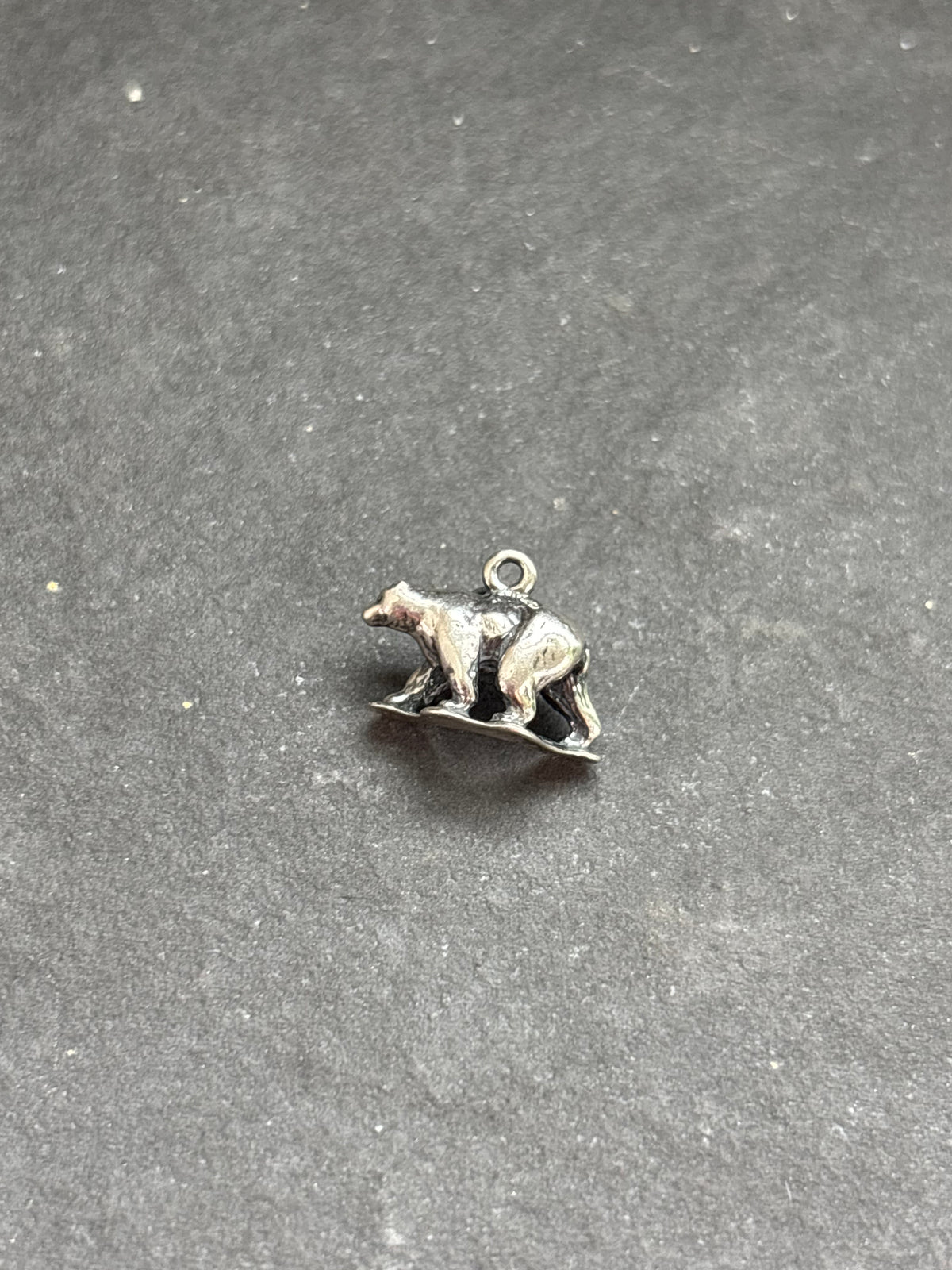 Kingman Turquoise Black Bear Charm
