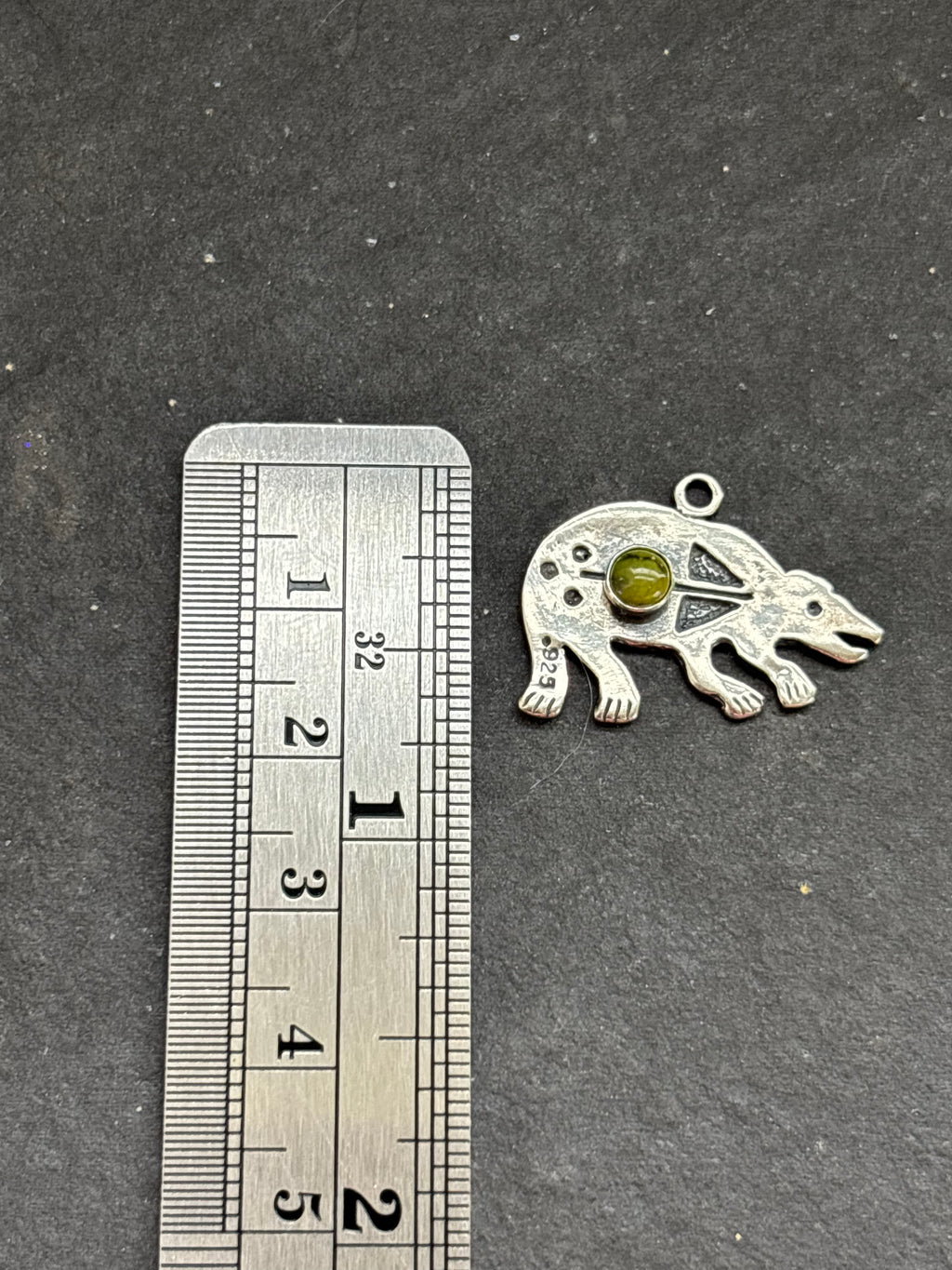 Sonoran Gold Turquoise Storyteller Bear Charm