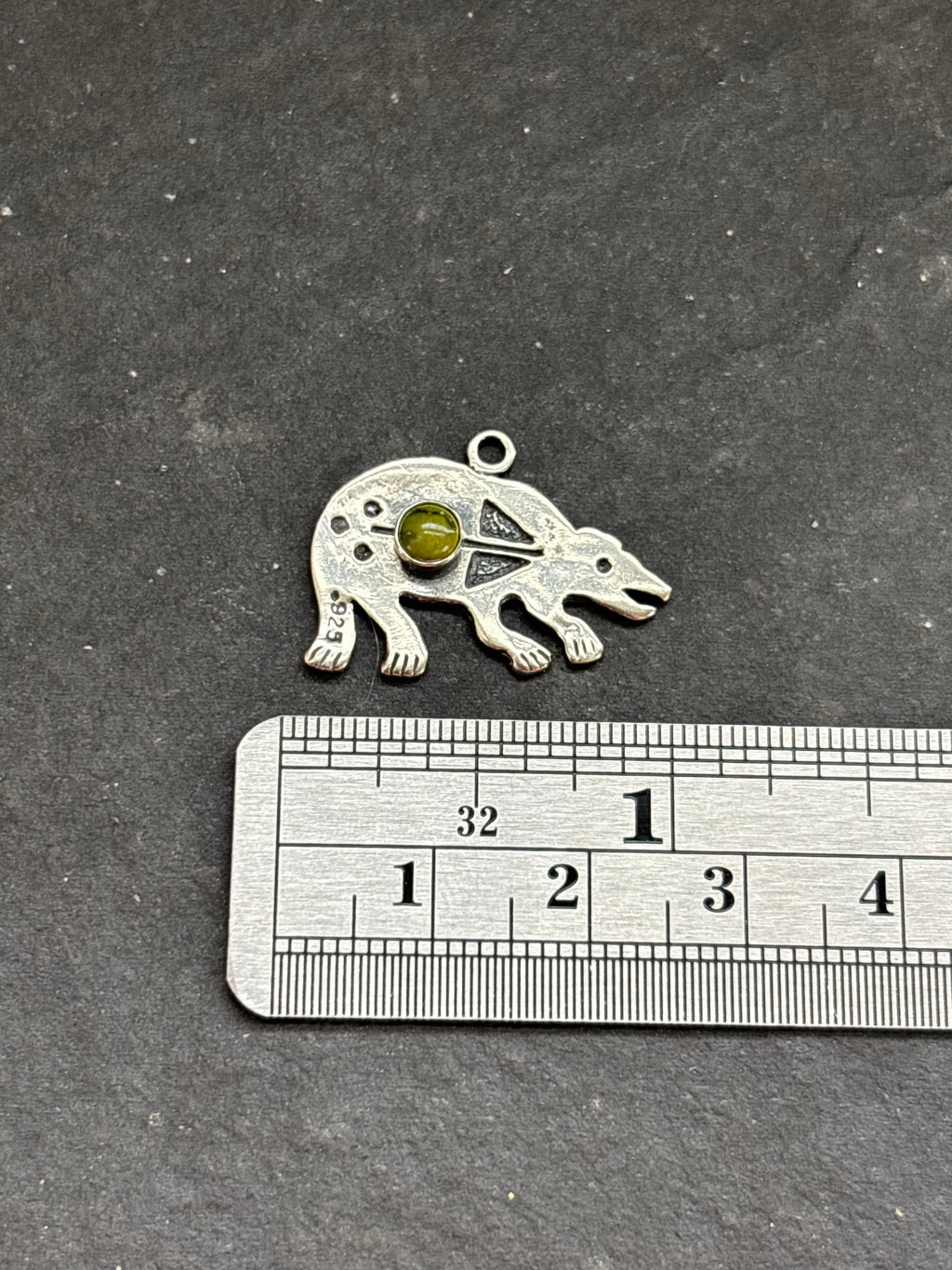 Sonoran Gold Turquoise Storyteller Bear Charm