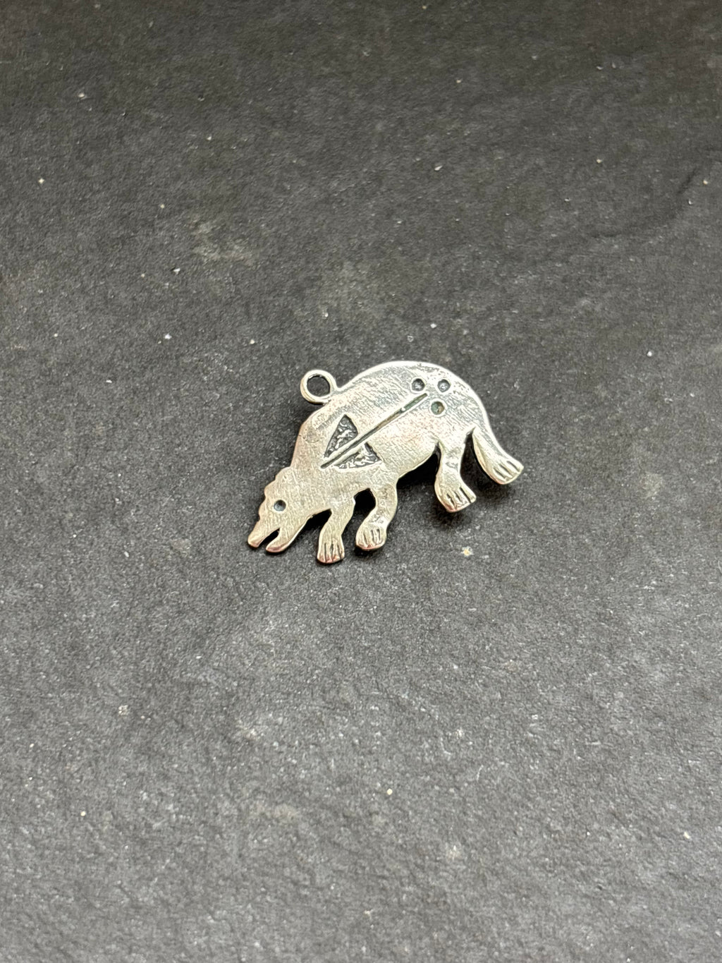 Sonoran Gold Turquoise Storyteller Bear Charm