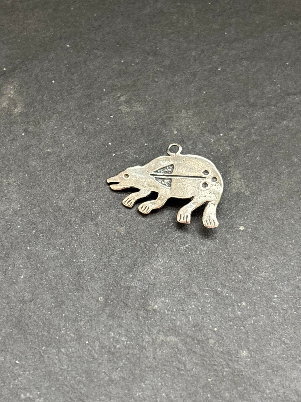 Kingman Turquoise Storyteller Bear Charm