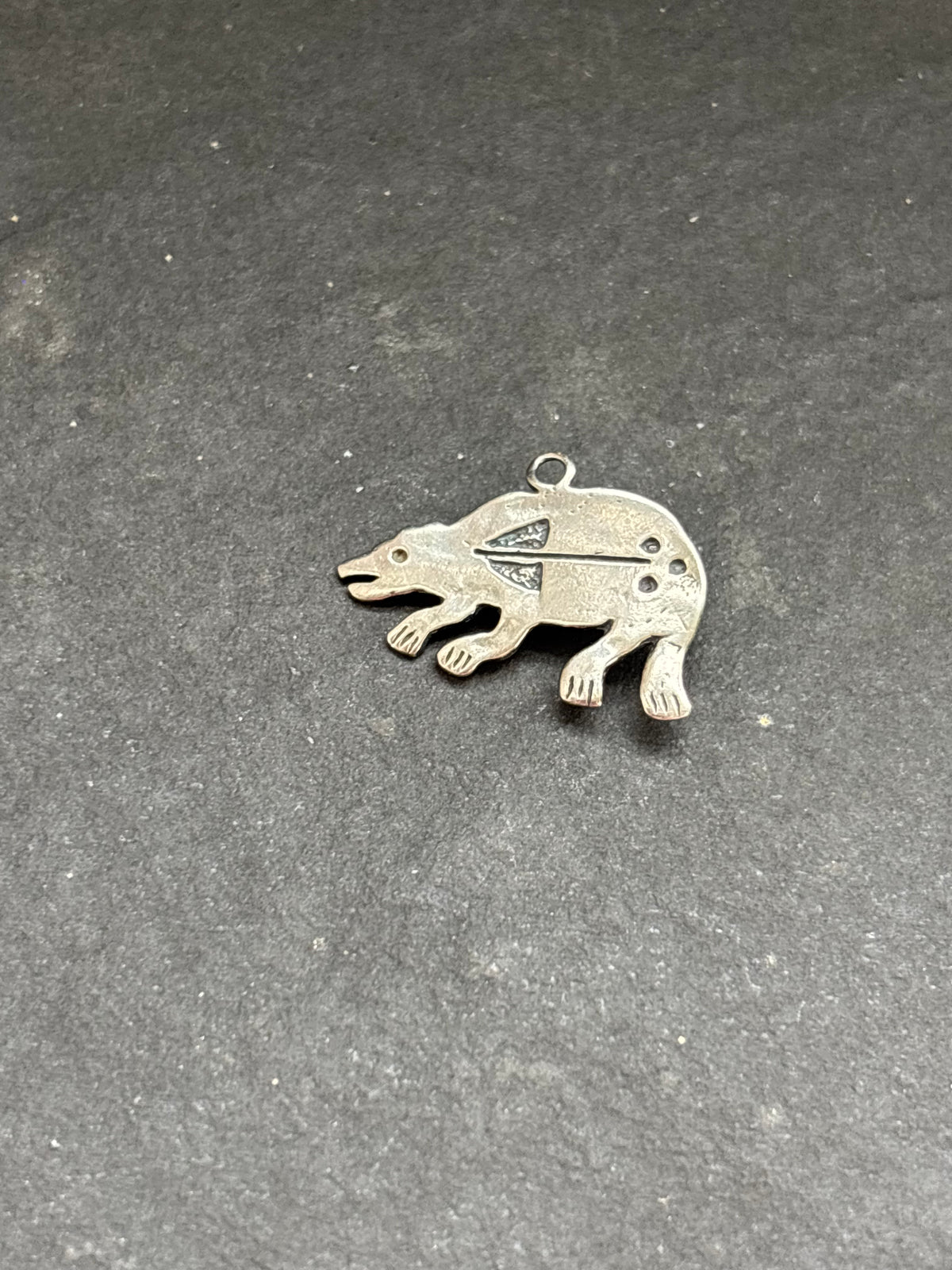 Kingman Turquoise Storyteller Bear Charm