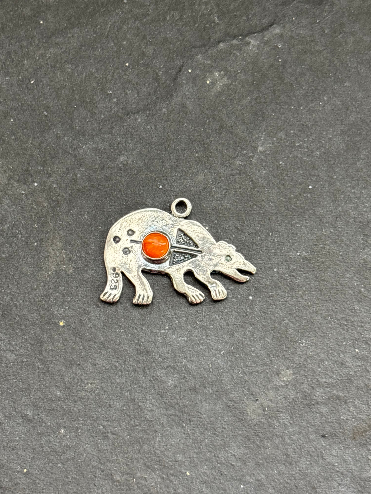 Orange Spiny Oyster Storyteller Bear Charm
