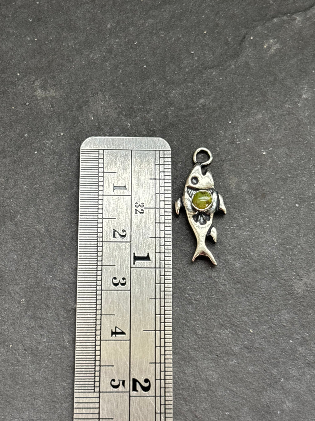 Sonoran Gold Turquoise Storyteller Fish Charm