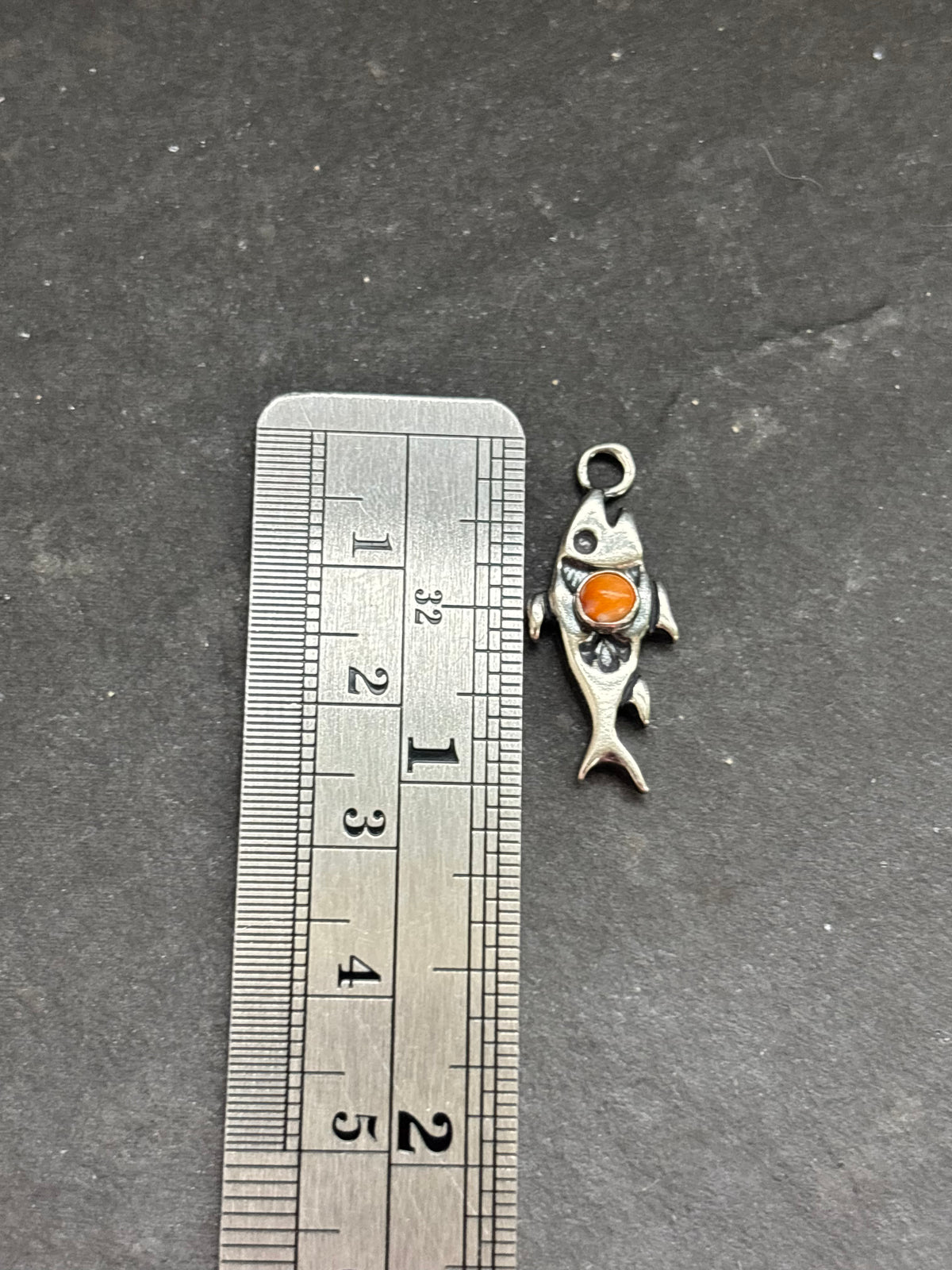 Orange Spiny Oyster Storyteller Fish Charm