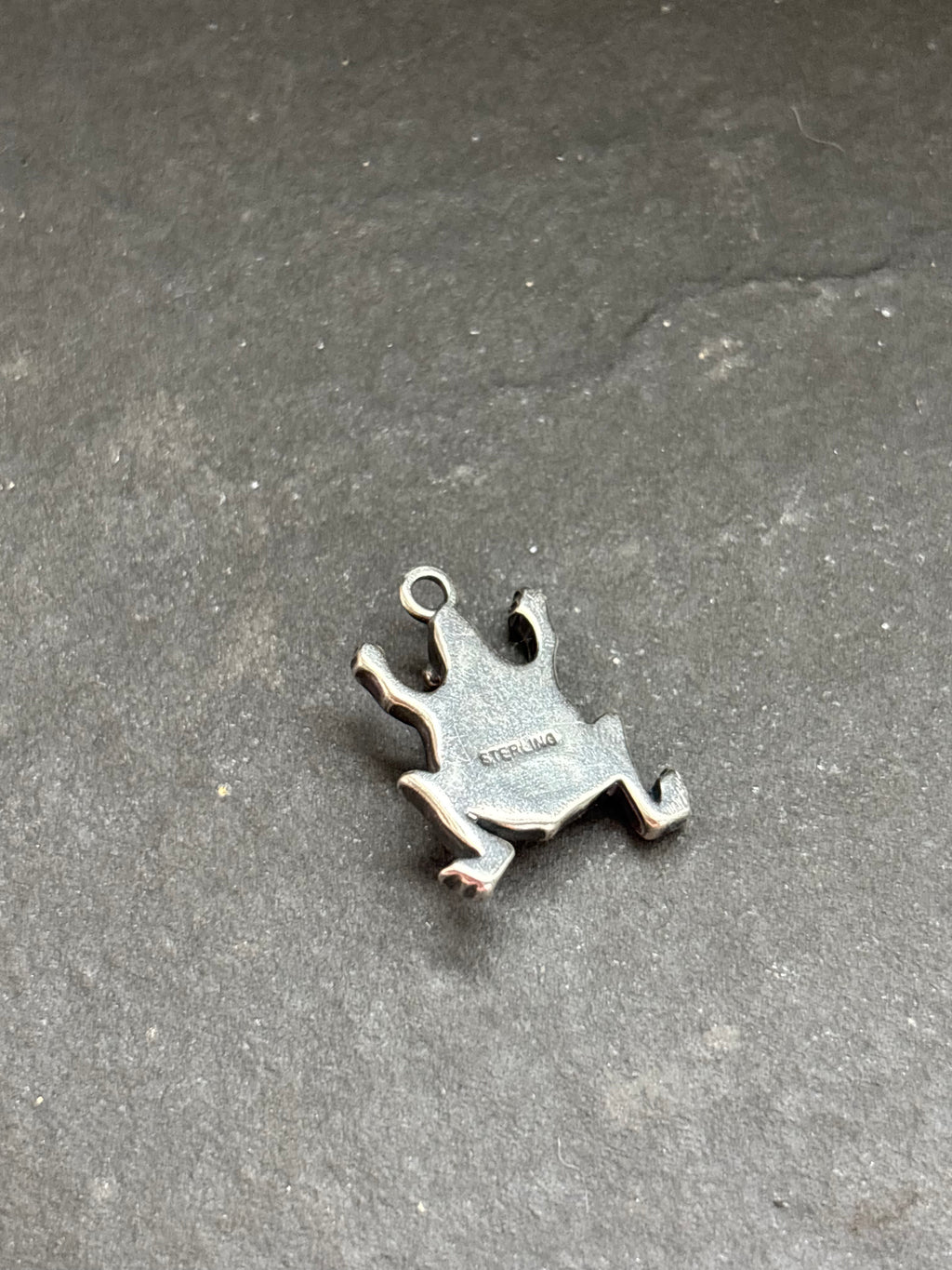Kingman Turquoise Storyteller Frog Charm