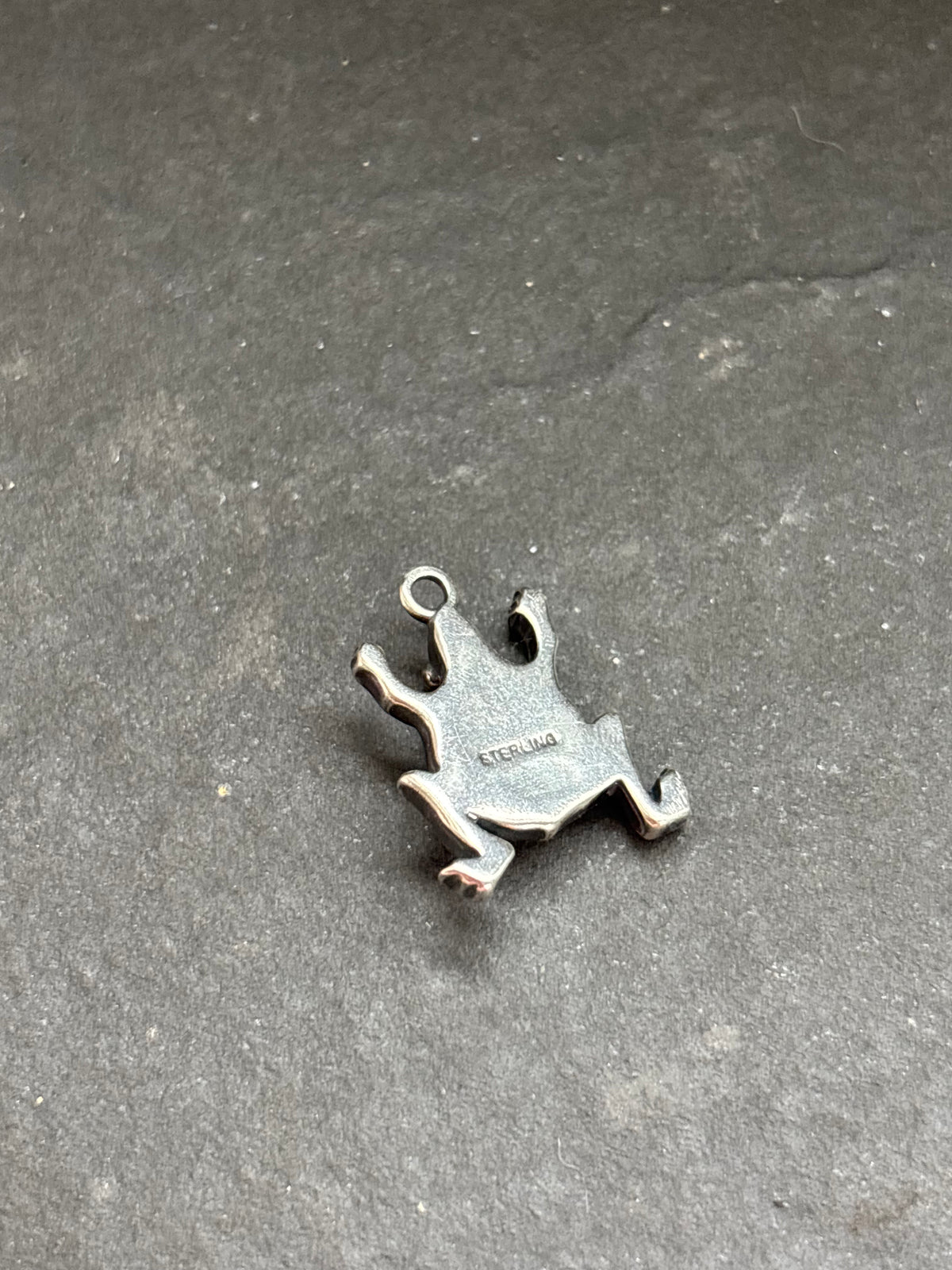 Kingman Turquoise Storyteller Frog Charm