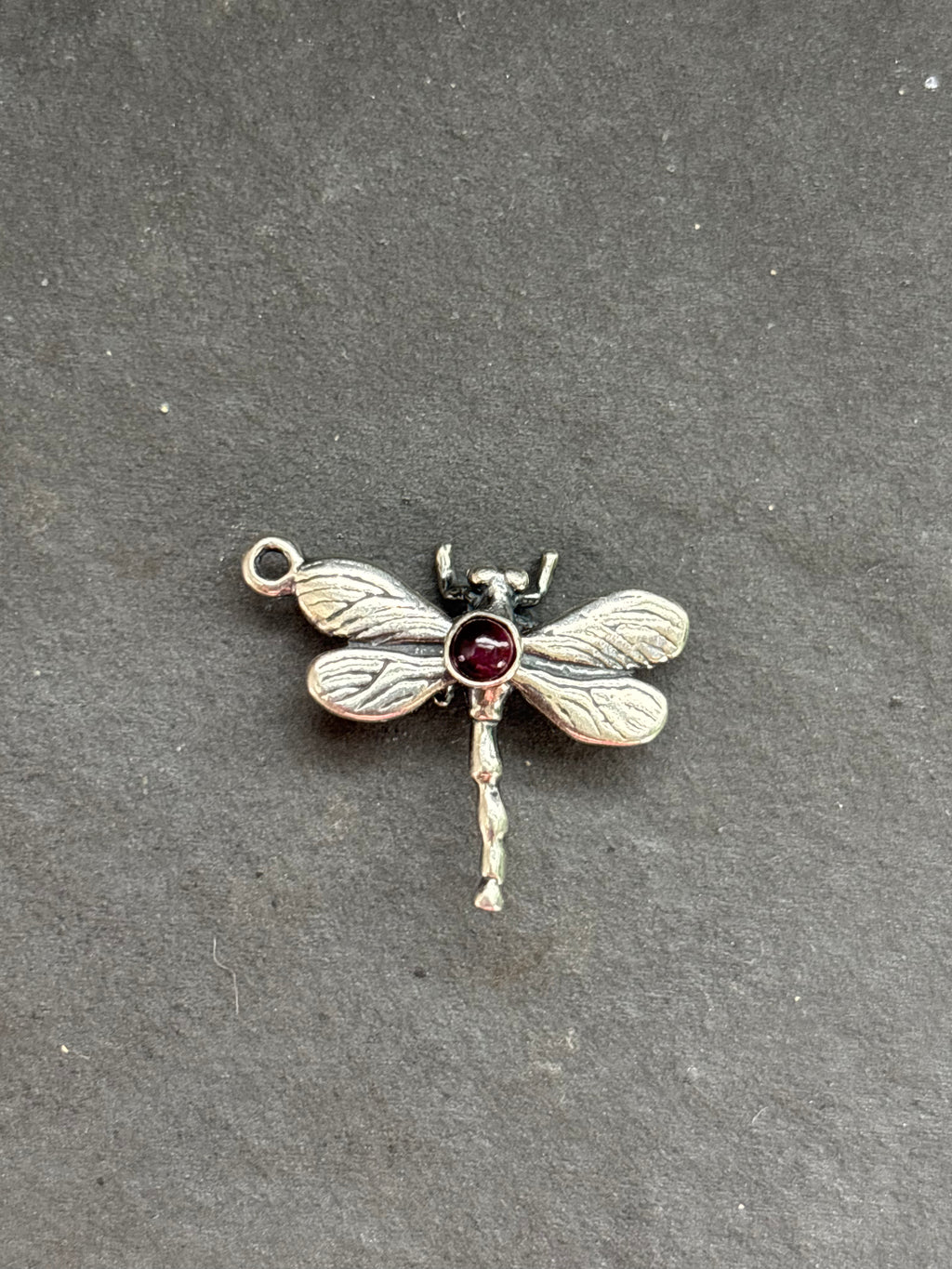 Purple Spiny Oyster Dragonfly Charm
