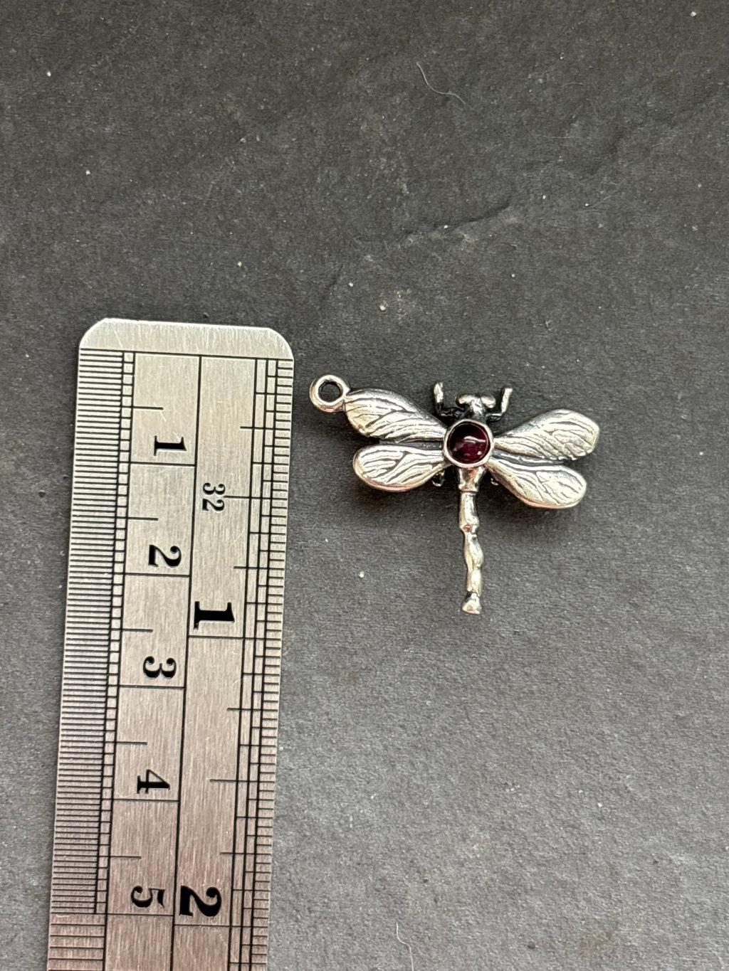 Purple Spiny Oyster Dragonfly Charm