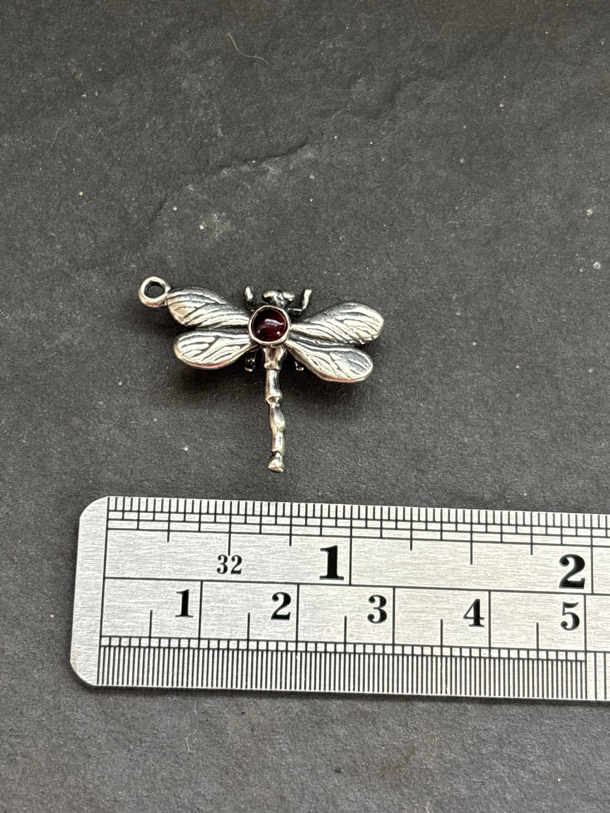 Purple Spiny Oyster Dragonfly Charm