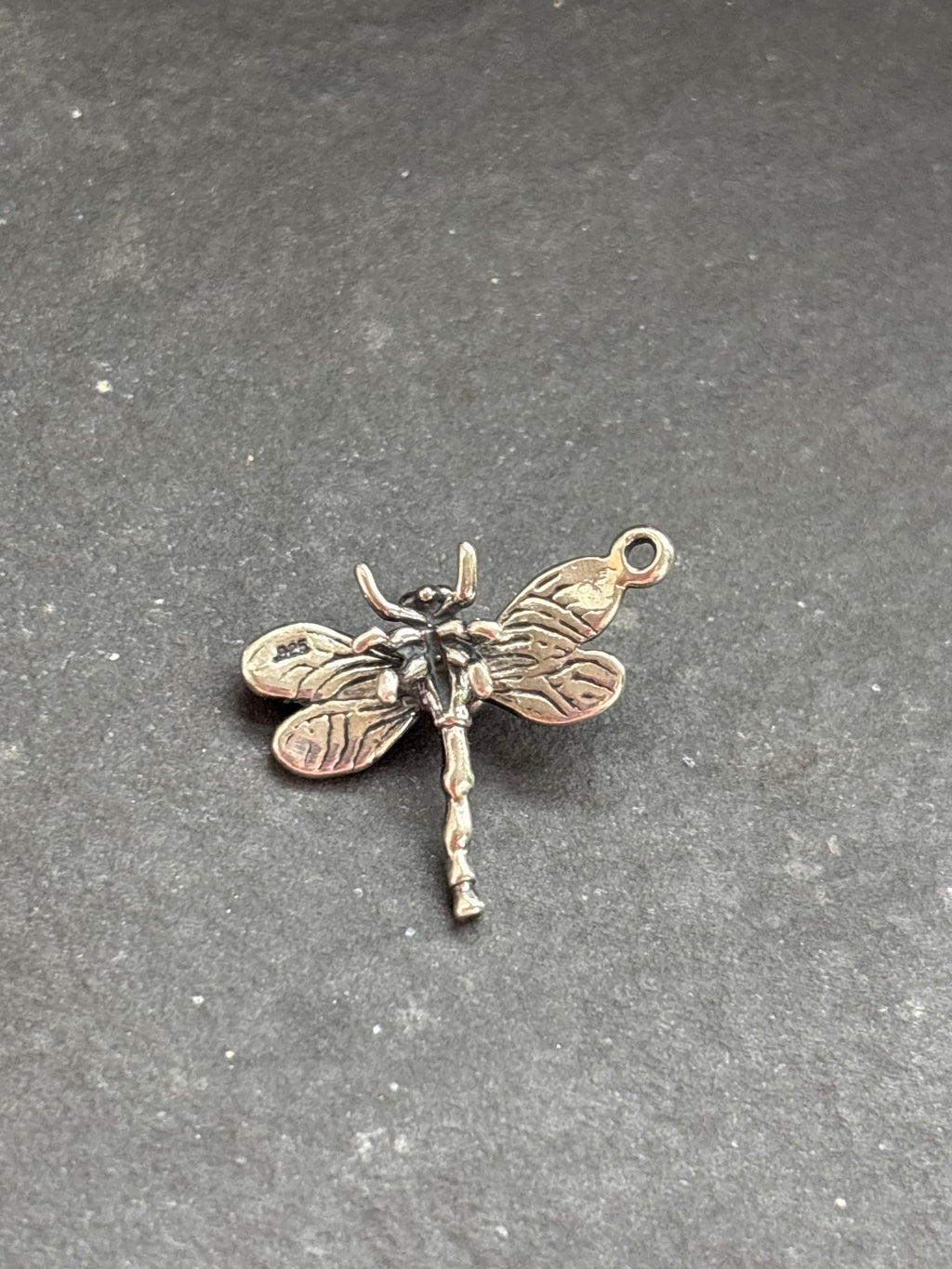 Purple Spiny Oyster Dragonfly Charm