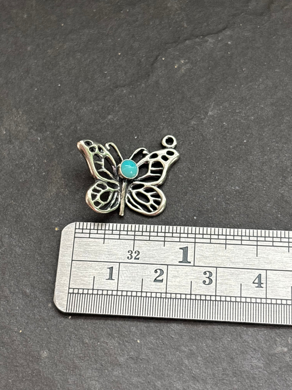 Kingman Turquoise Butterfly Charm