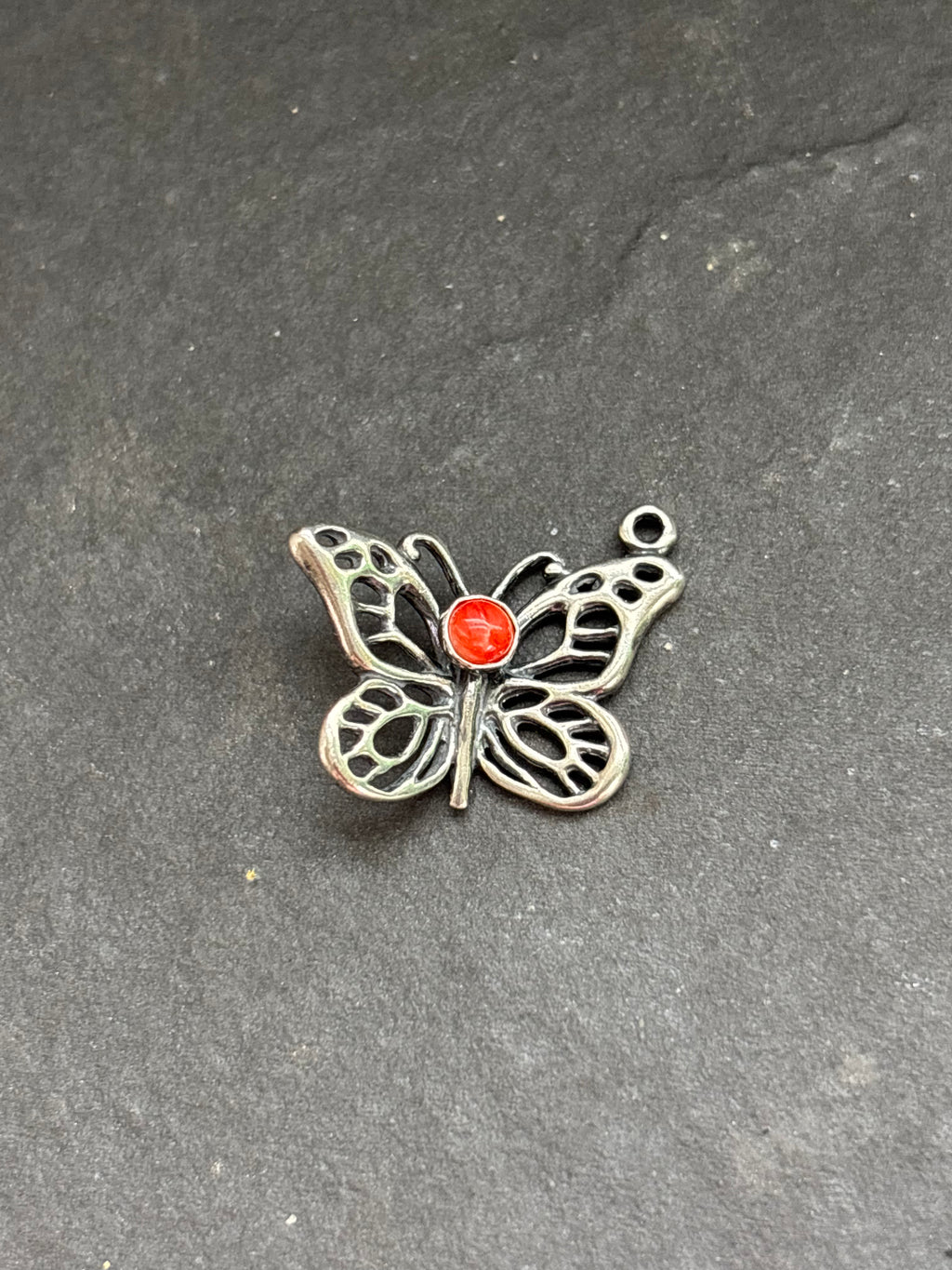 Red Spiny Oyster Butterfly Charm