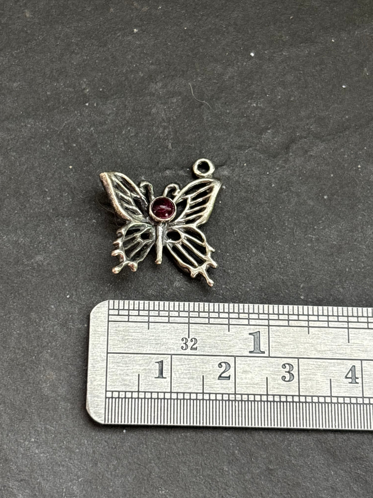 Purple Spiny Oyster Butterfly Charm