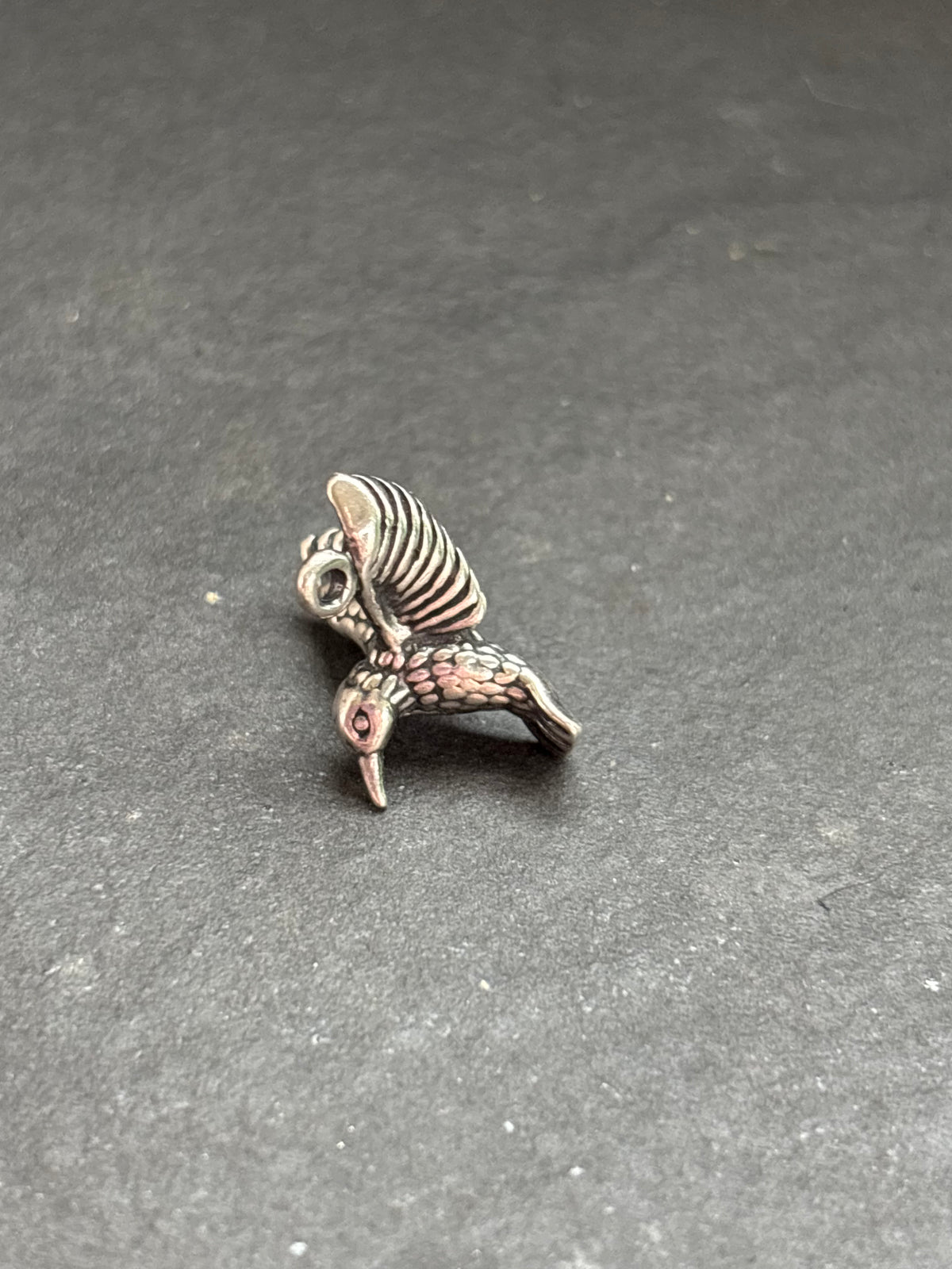 Orange Spiny Oyster Hummingbird Charm
