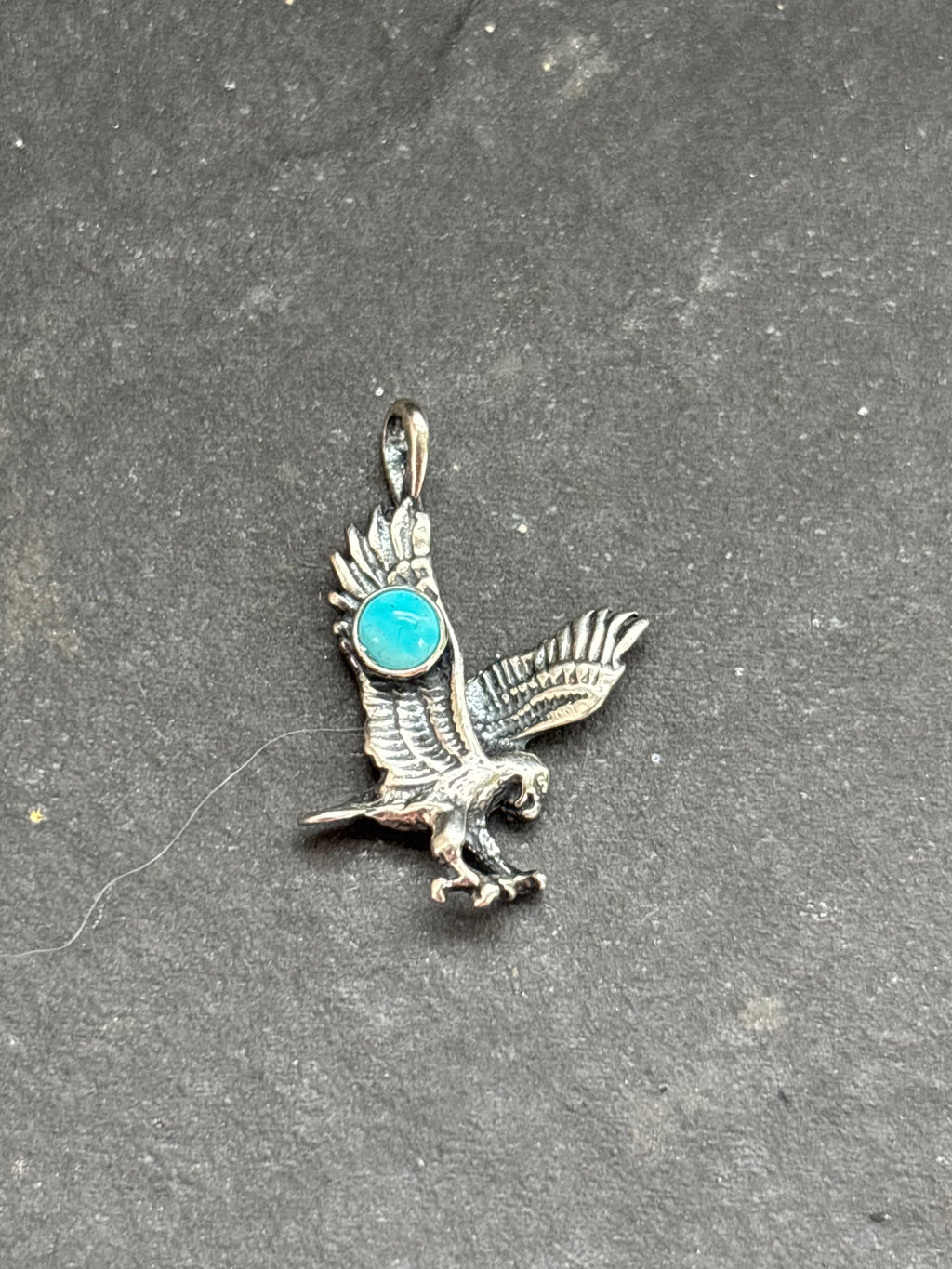 Kingman Turquoise Flying Eagle Charm