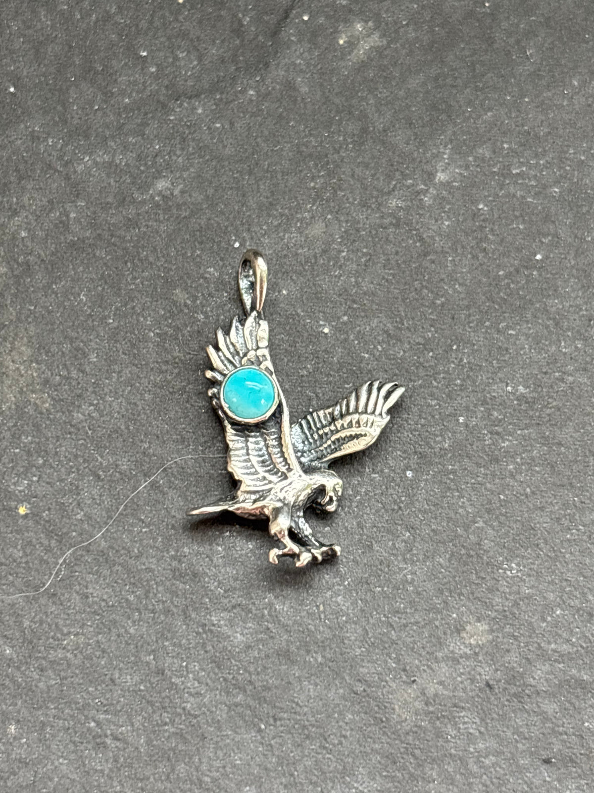 Kingman Turquoise Flying Eagle Charm