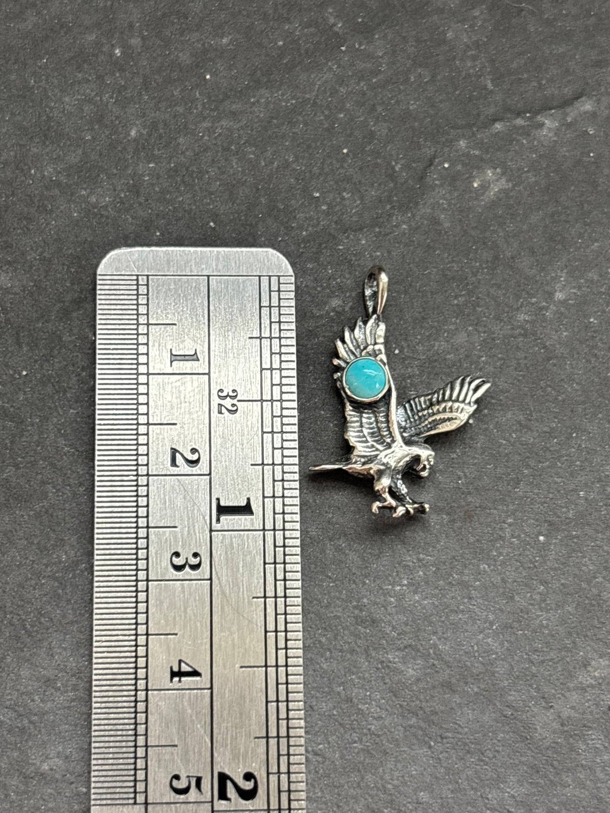 Kingman Turquoise Flying Eagle Charm