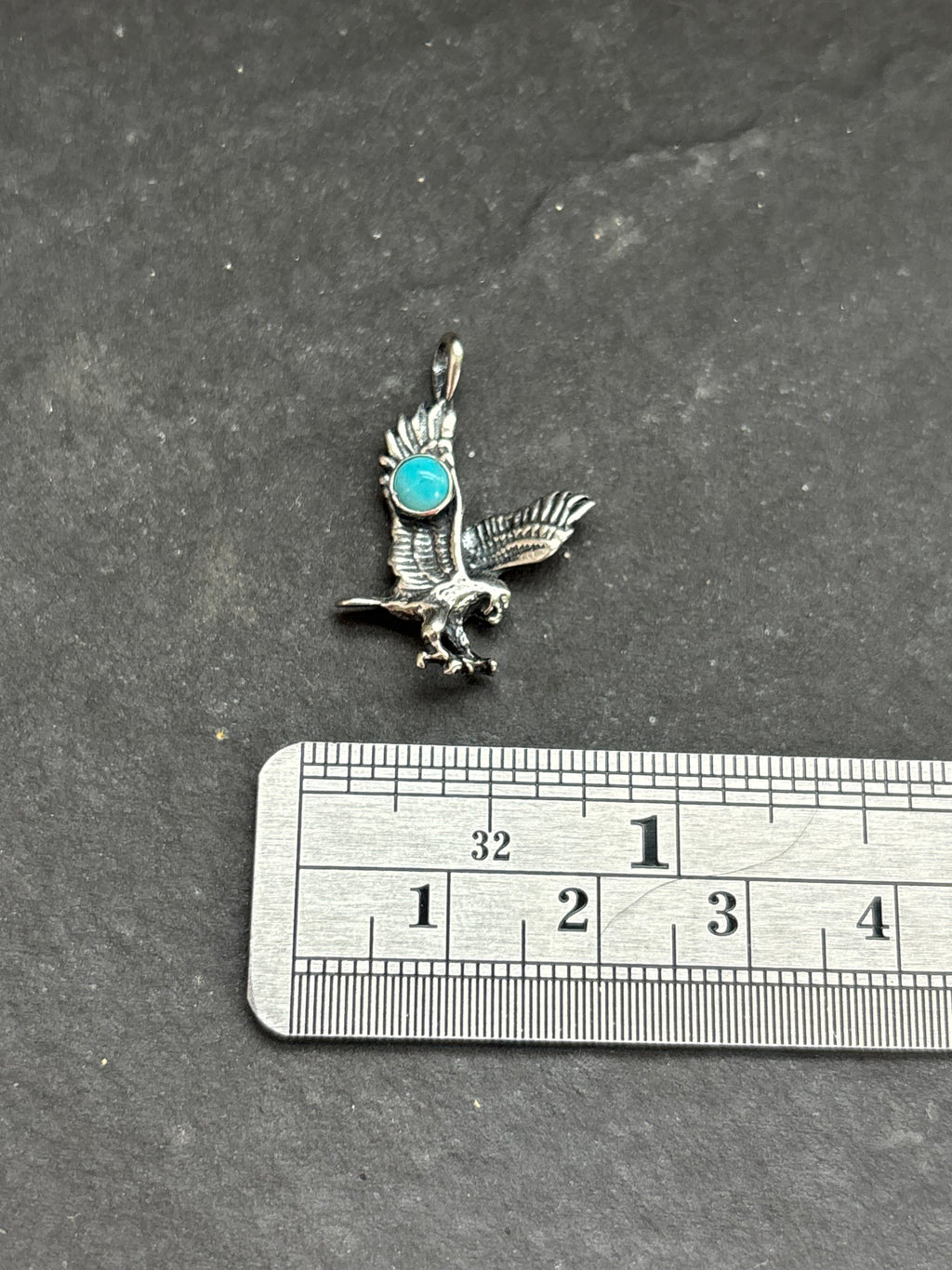 Kingman Turquoise Flying Eagle Charm