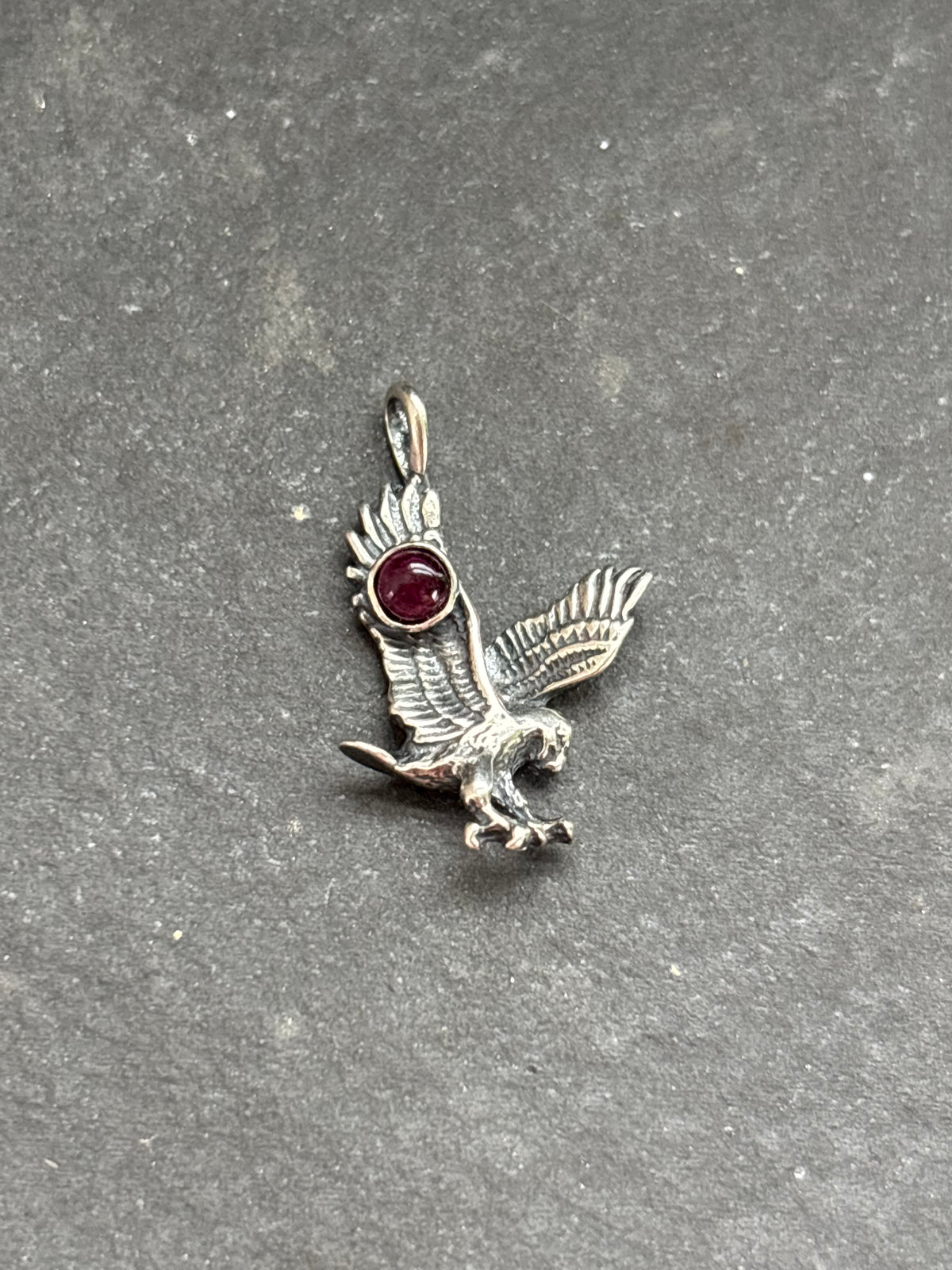 Purple Spiny Oyster Flying Eagle Charm