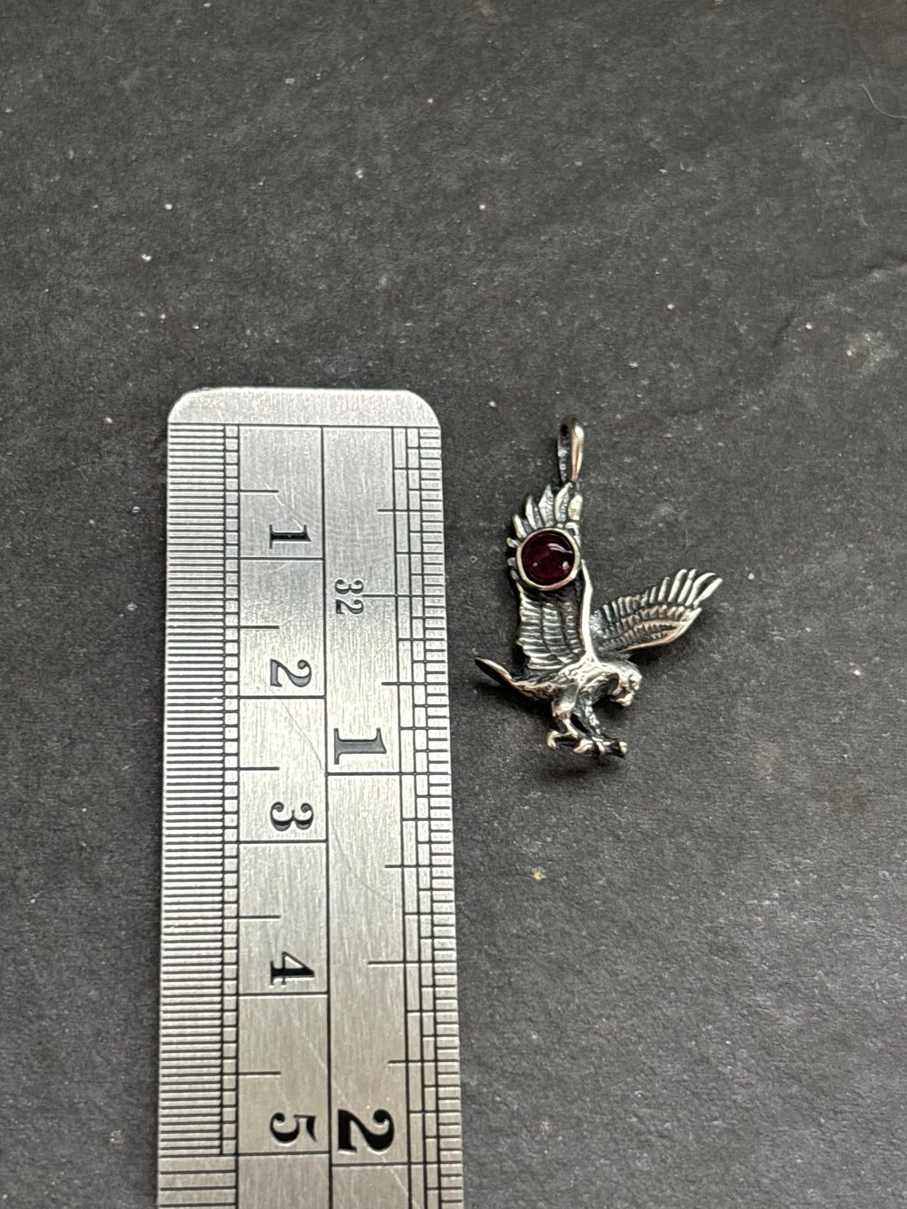 Purple Spiny Oyster Flying Eagle Charm
