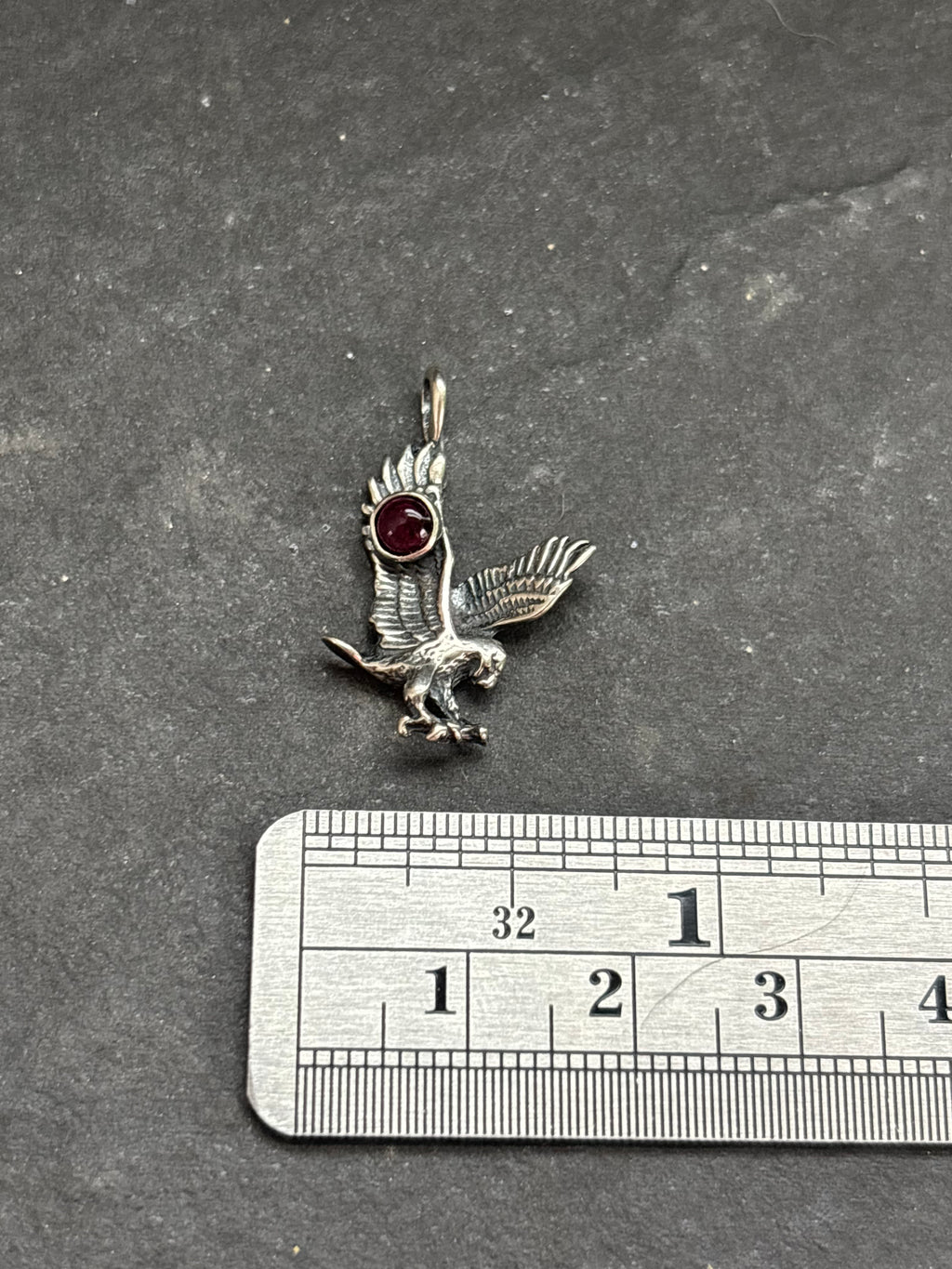 Purple Spiny Oyster Flying Eagle Charm