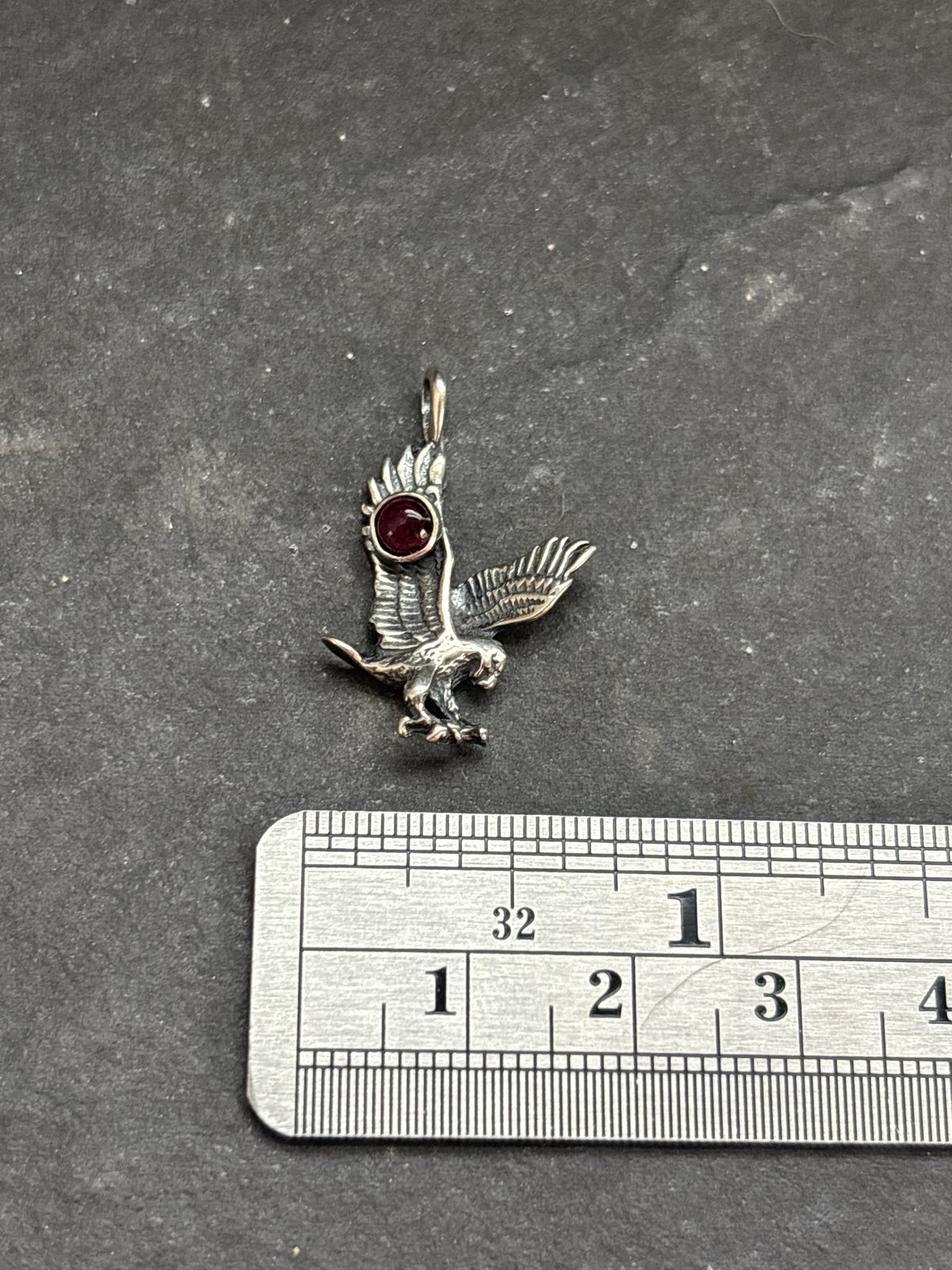 Purple Spiny Oyster Flying Eagle Charm
