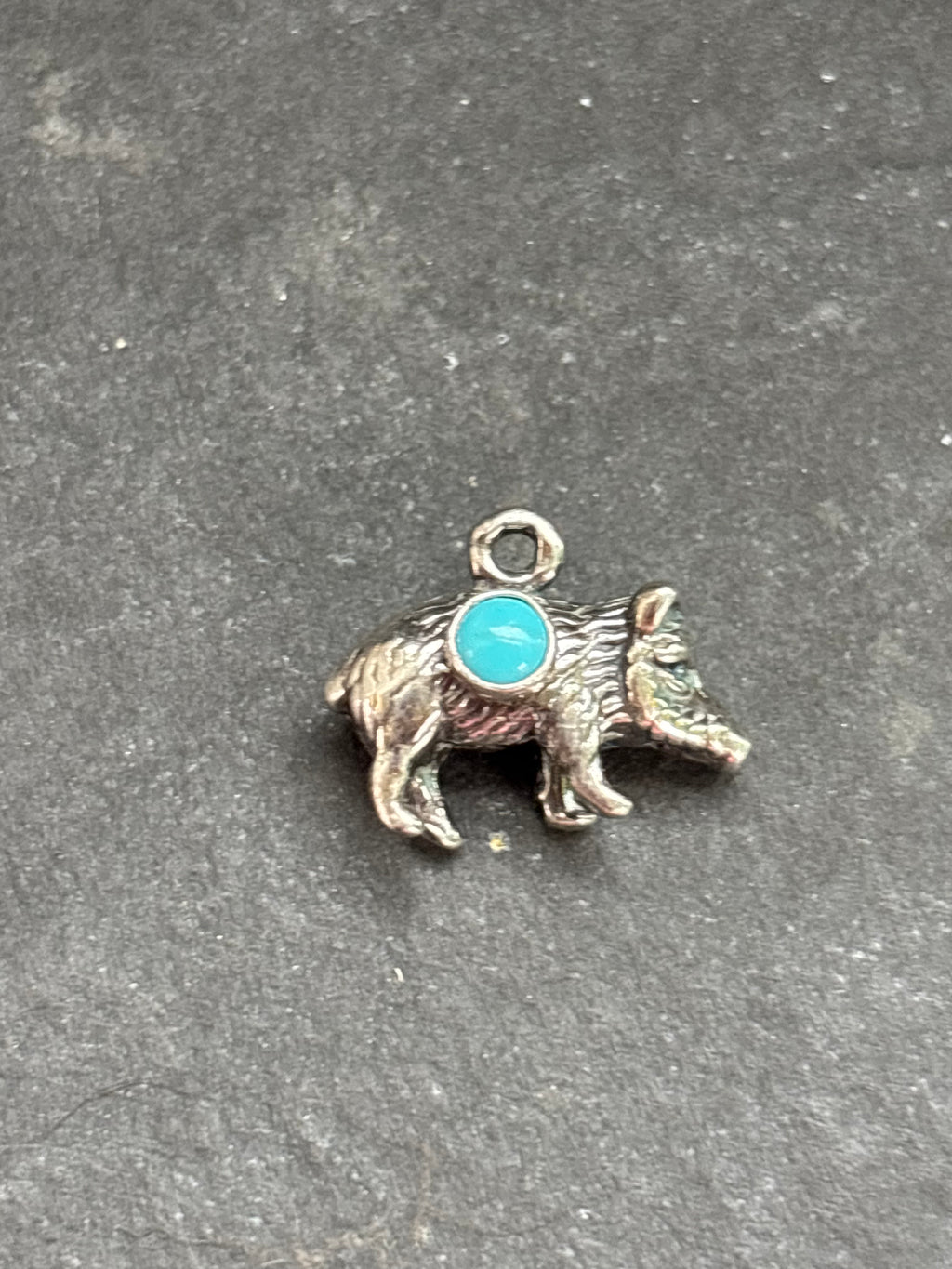 Kingman Turquoise Javelina Charm