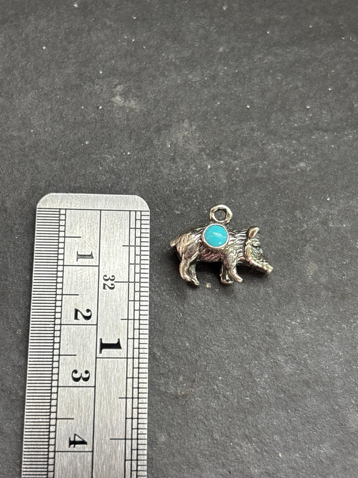 Kingman Turquoise Javelina Charm