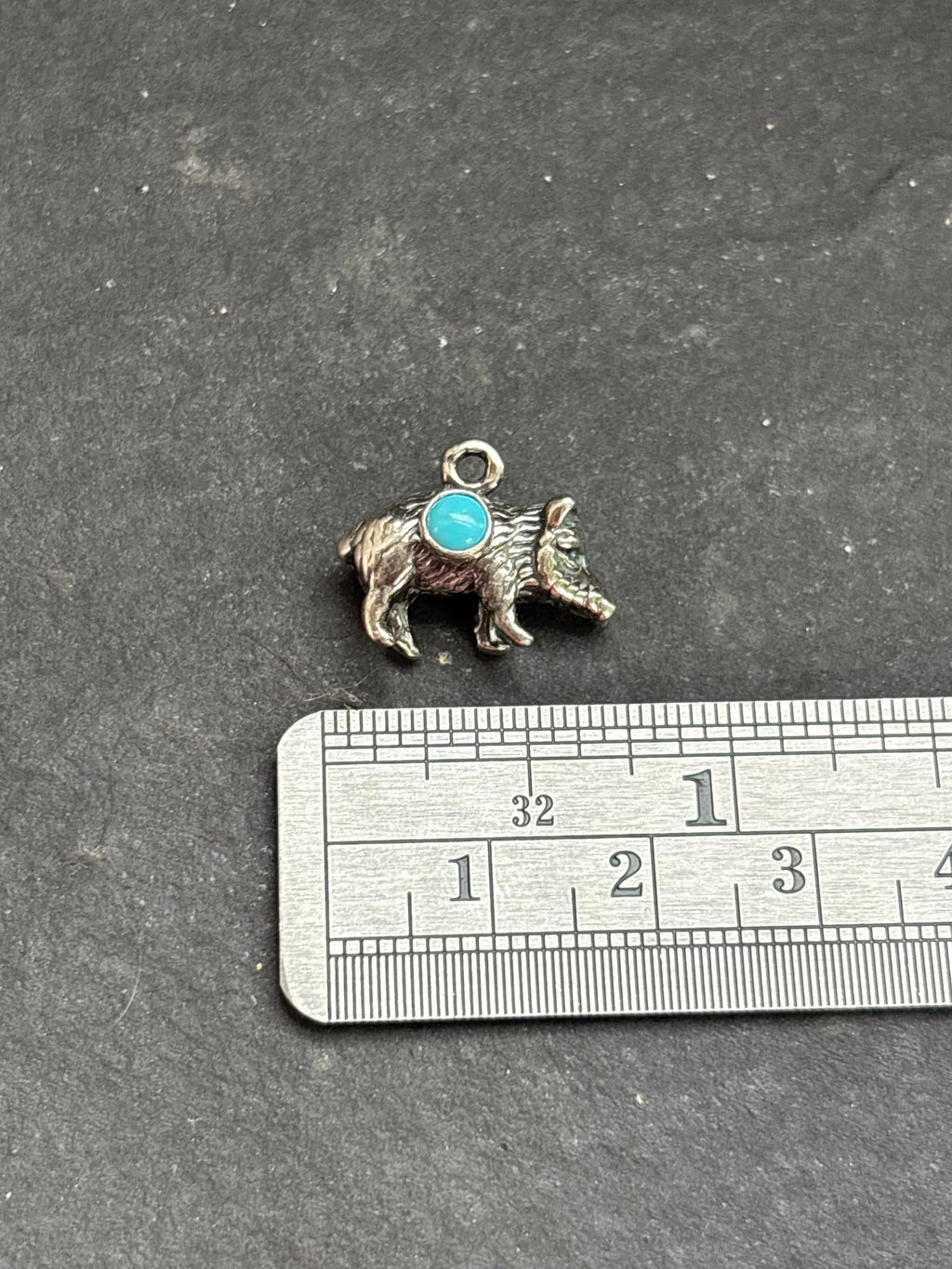 Kingman Turquoise Javelina Charm