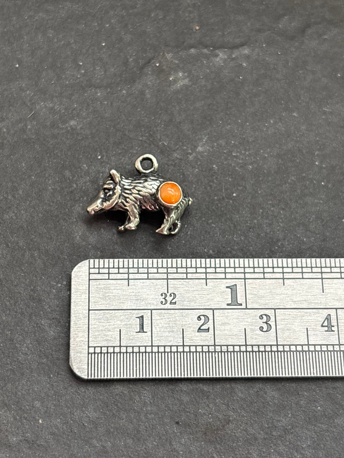 Orange Spiny Oyster Javelina Charm