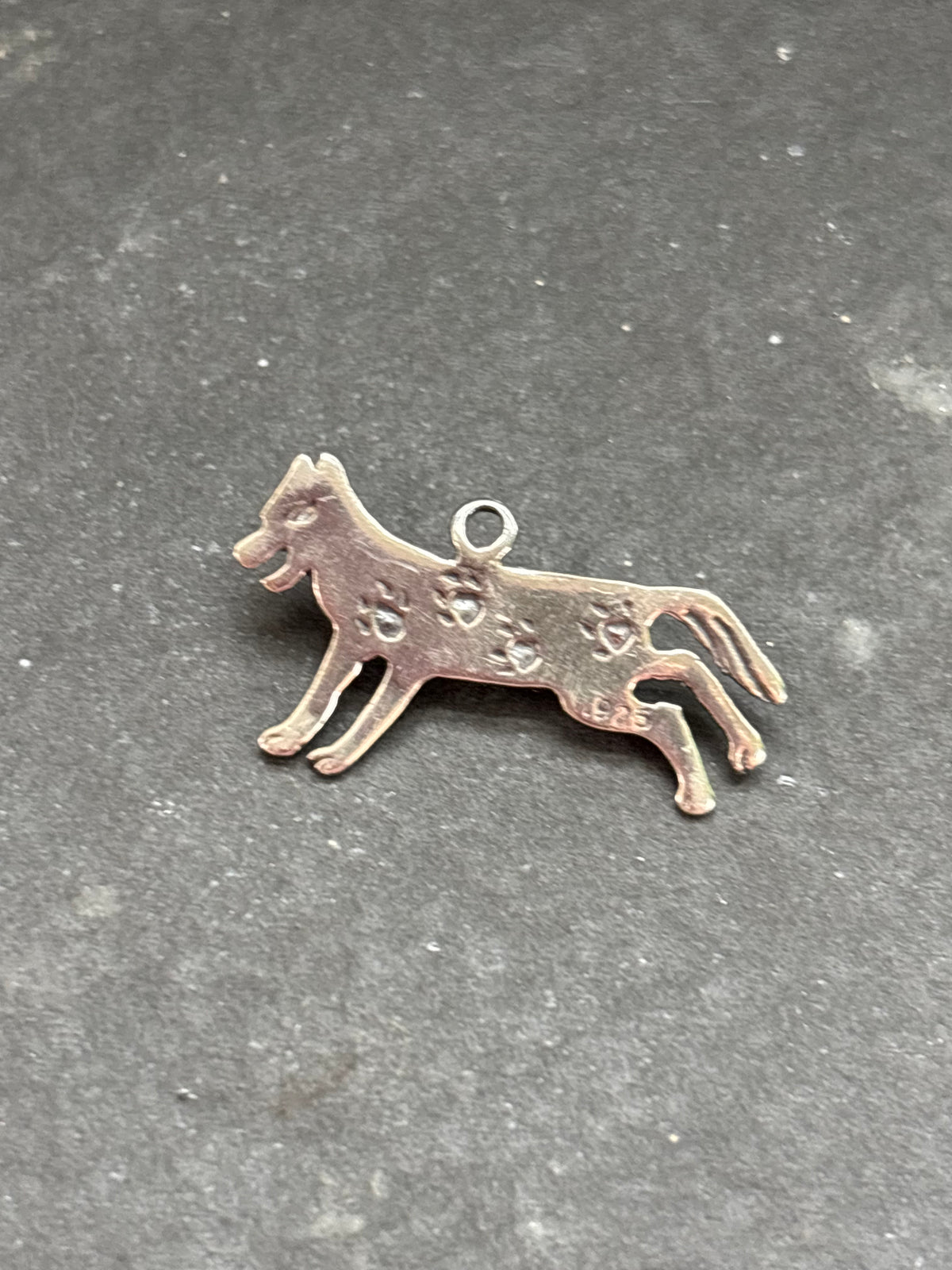 Orange Spiny Oyster Storyteller Wolf Charm