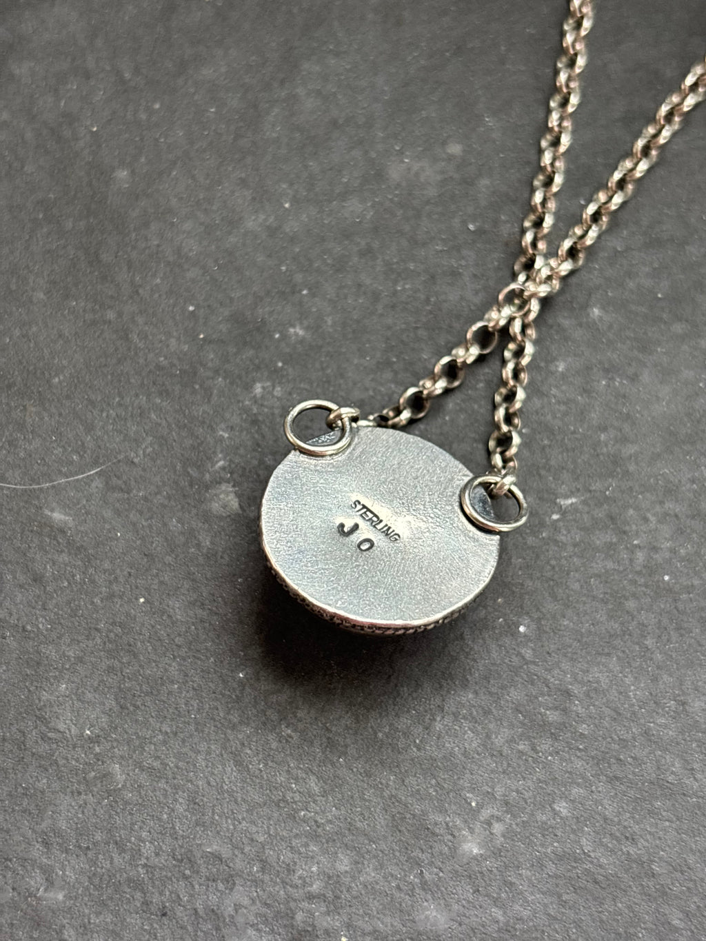 Medicine Man Eye Pattern Ponca Half Shell Necklace