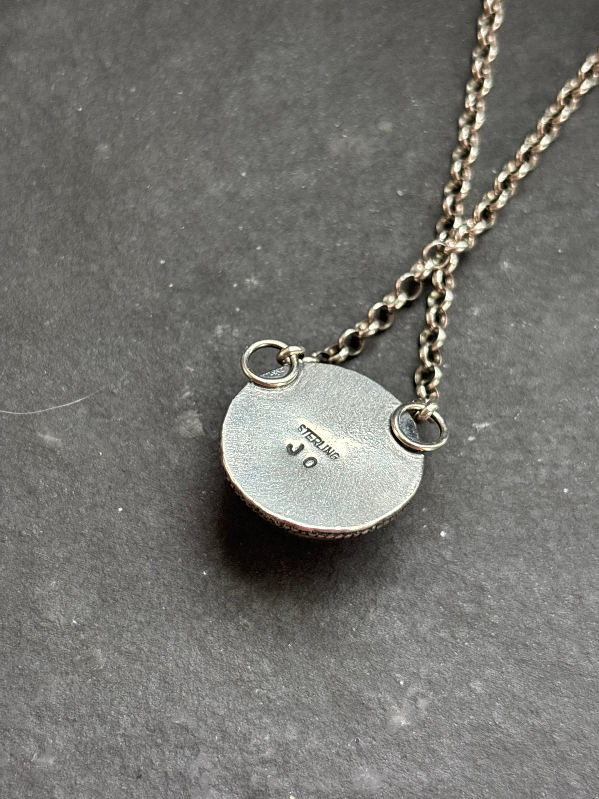 Medicine Man Eye Pattern Ponca Half Shell Necklace