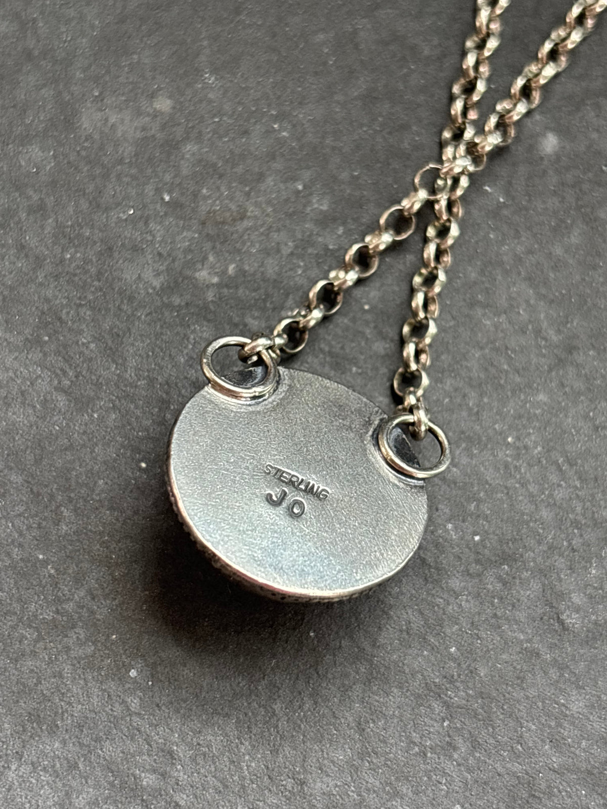 Desert Skyline Pattern Ponca Half Shell Necklace