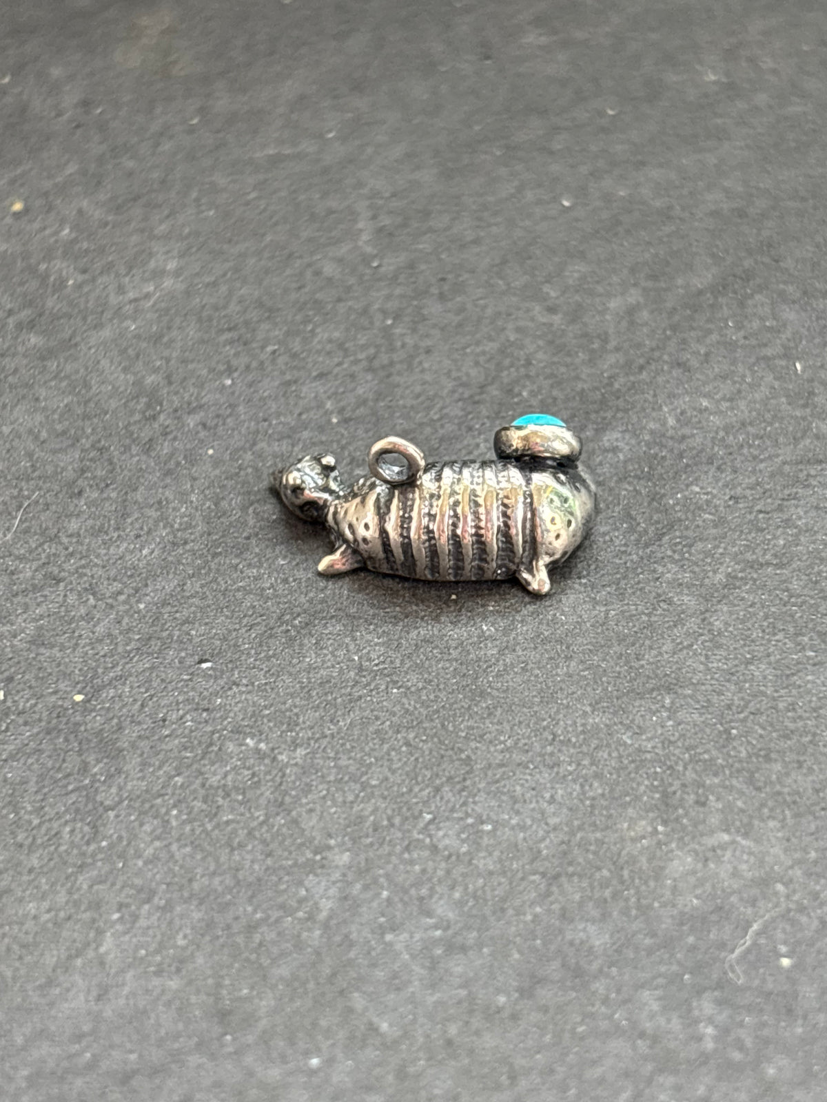 Kingman Turquoise Armadillo Charm