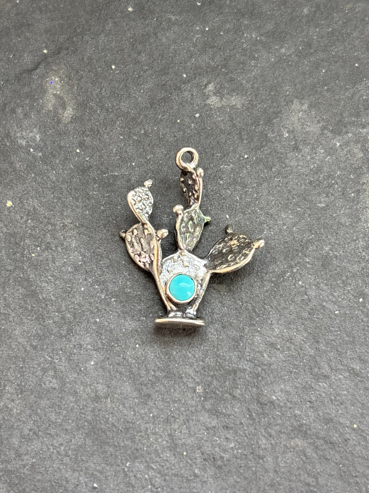 Kingman Turquoise Prickly Pear Charm