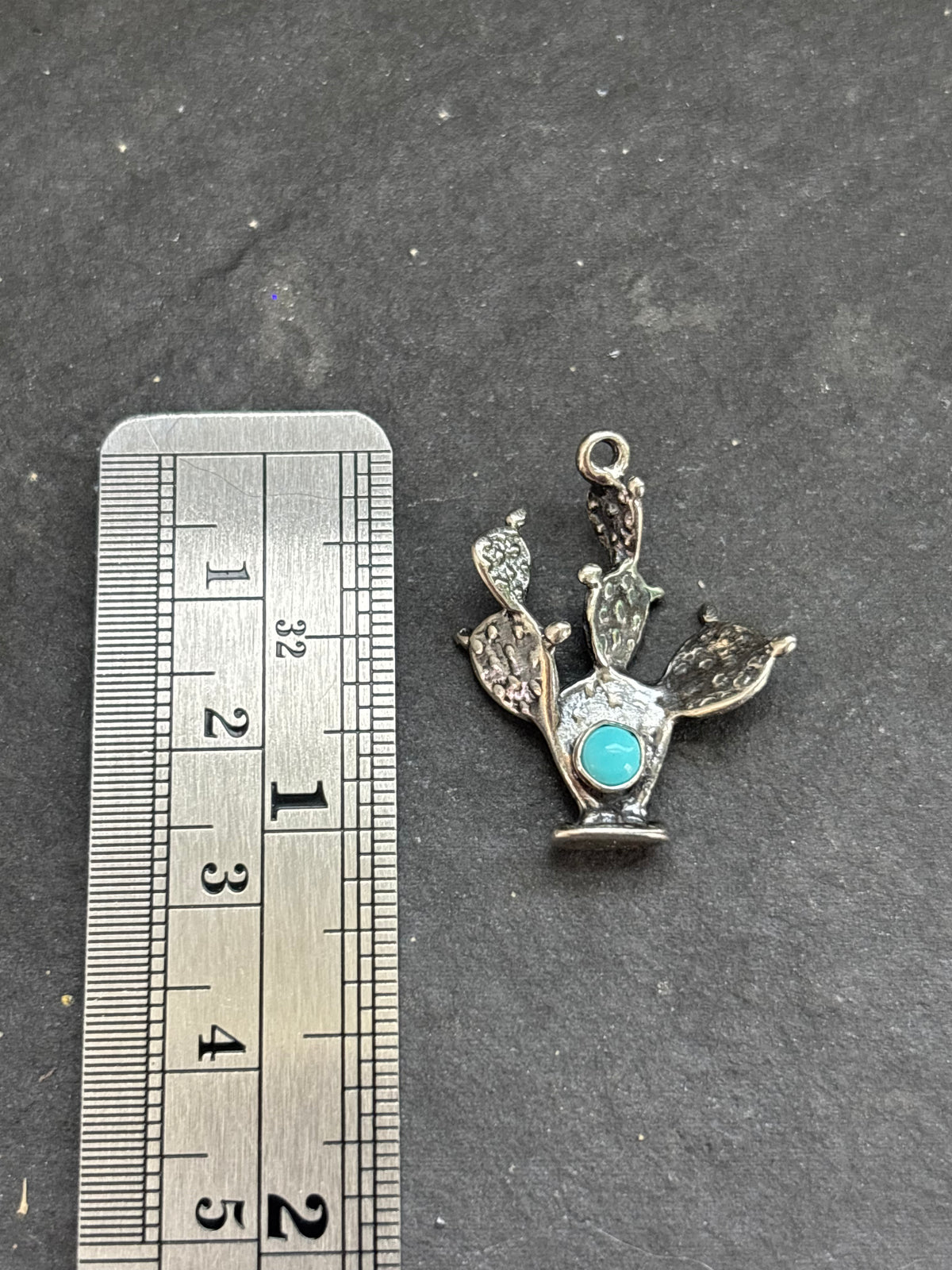 Kingman Turquoise Prickly Pear Charm