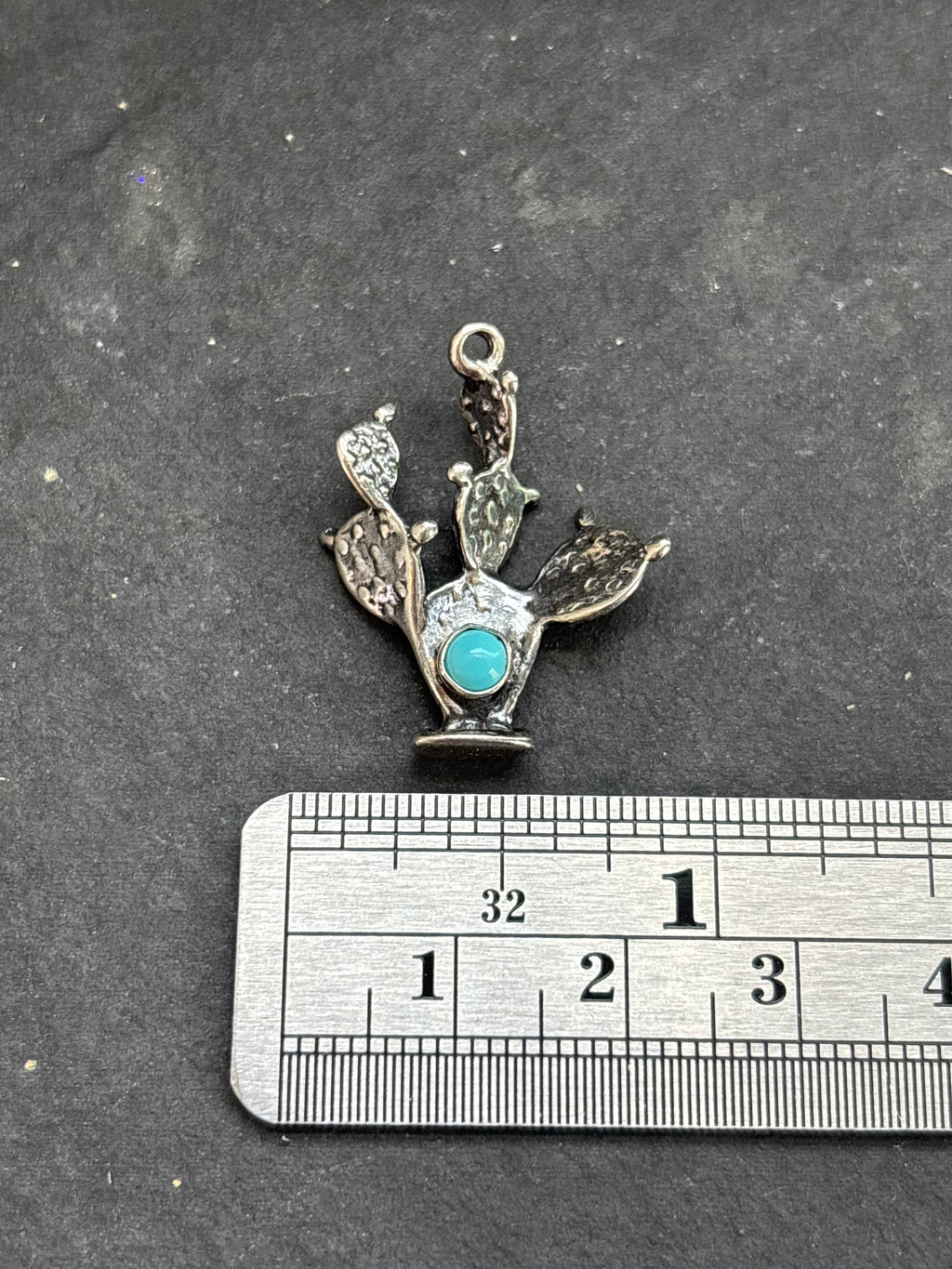 Kingman Turquoise Prickly Pear Charm