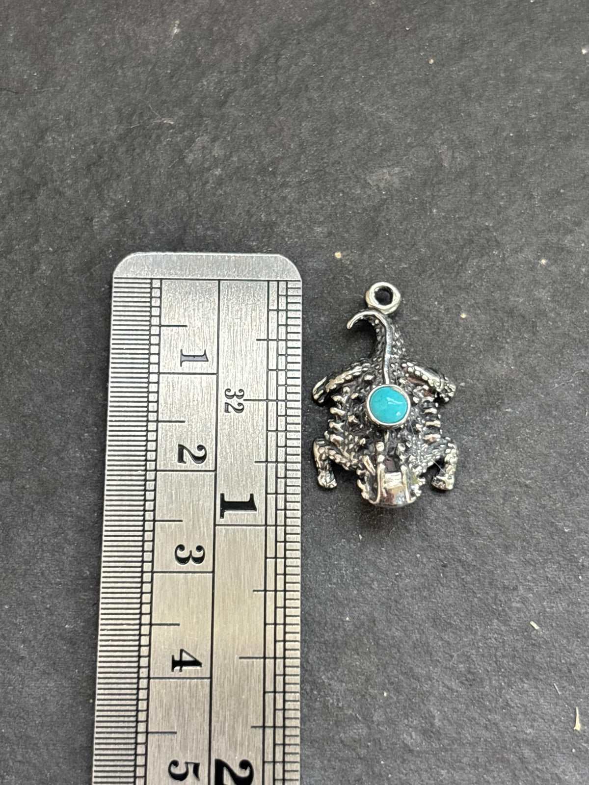 Kingman Turquoise Horny Toad Charm