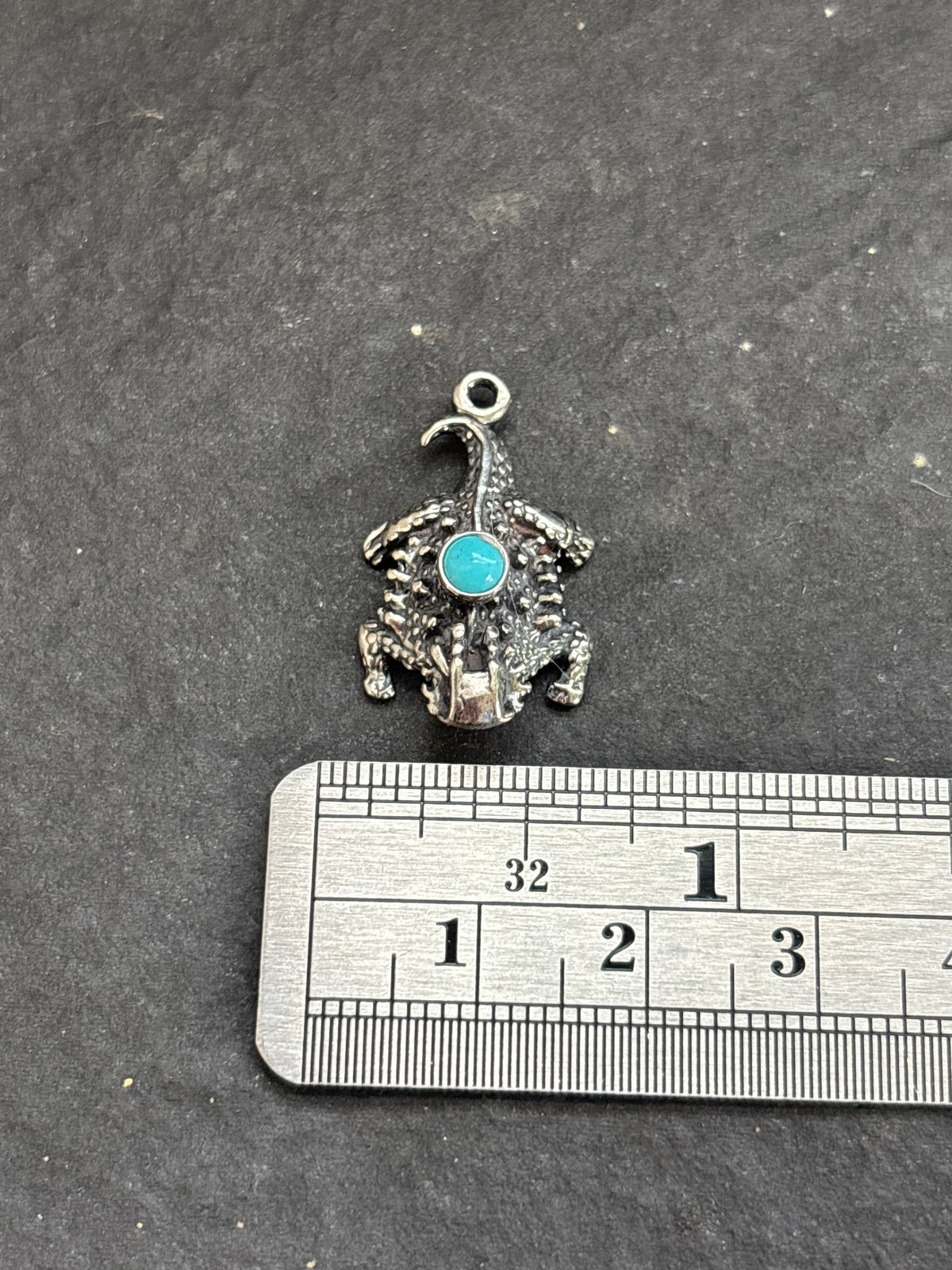 Kingman Turquoise Horny Toad Charm