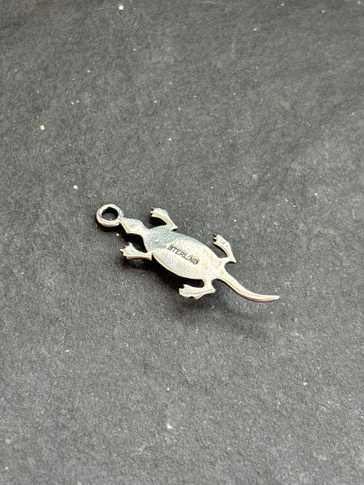 Kingman Turquoise Storyteller Lizard Charm