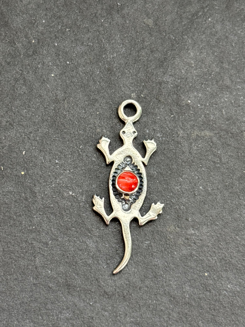 Red Spiny Oyster Storyteller Lizard Charm