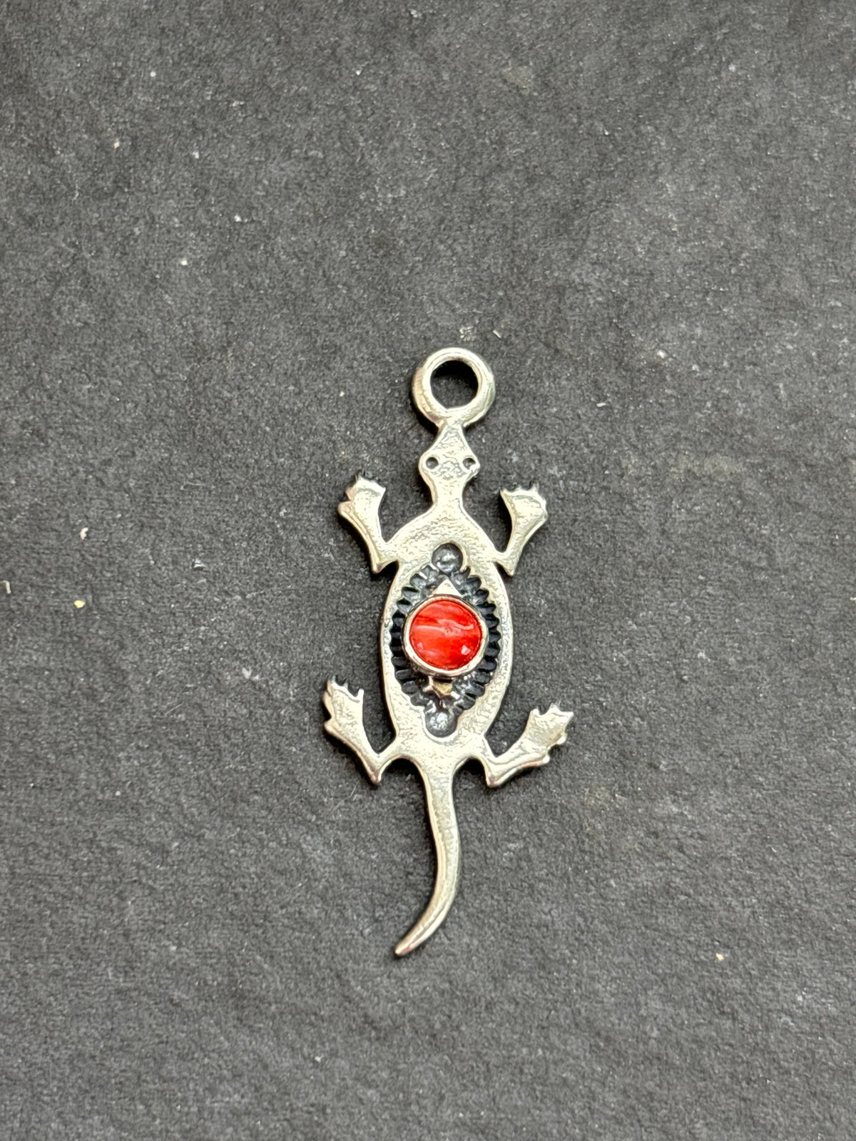 Red Spiny Oyster Storyteller Lizard Charm